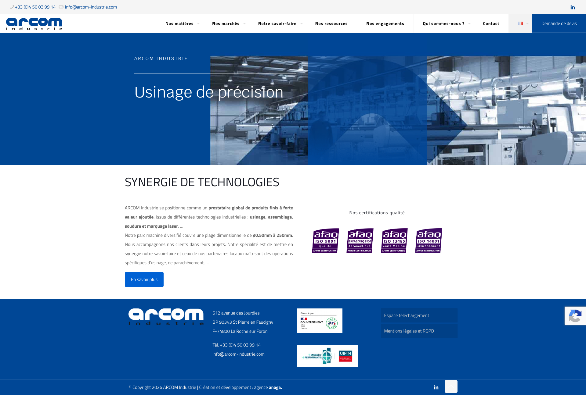 Aperçu du site