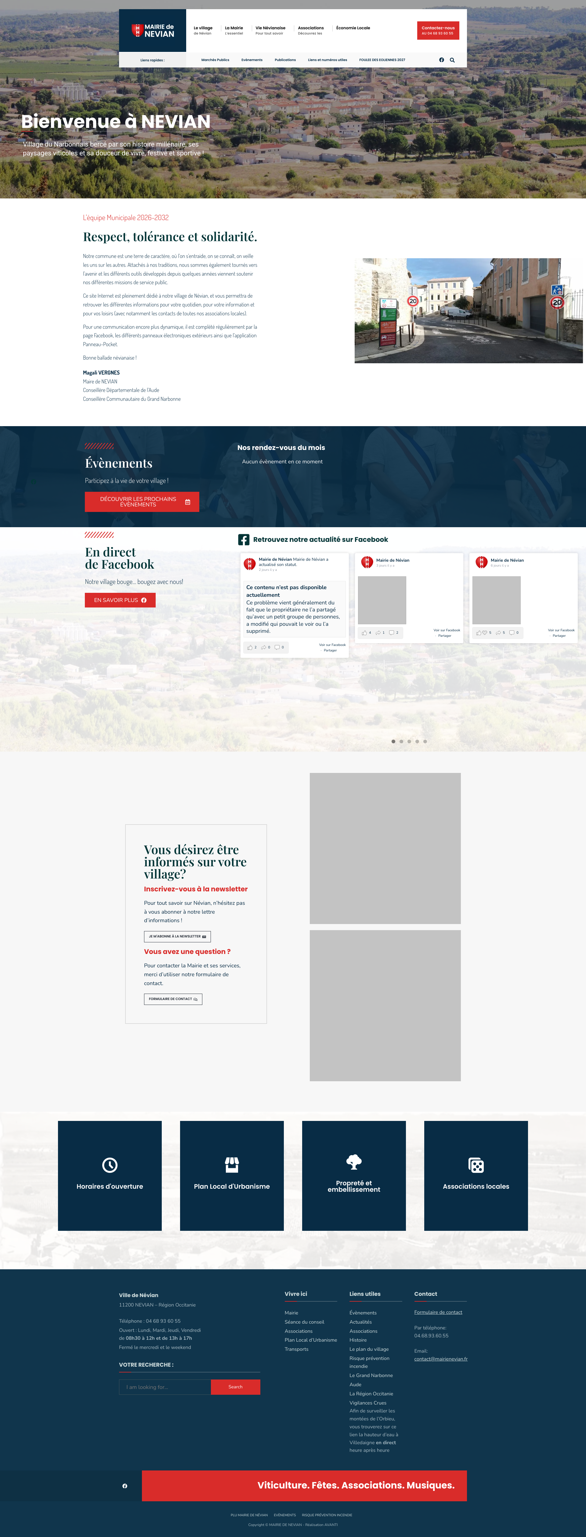 Aperçu du site
