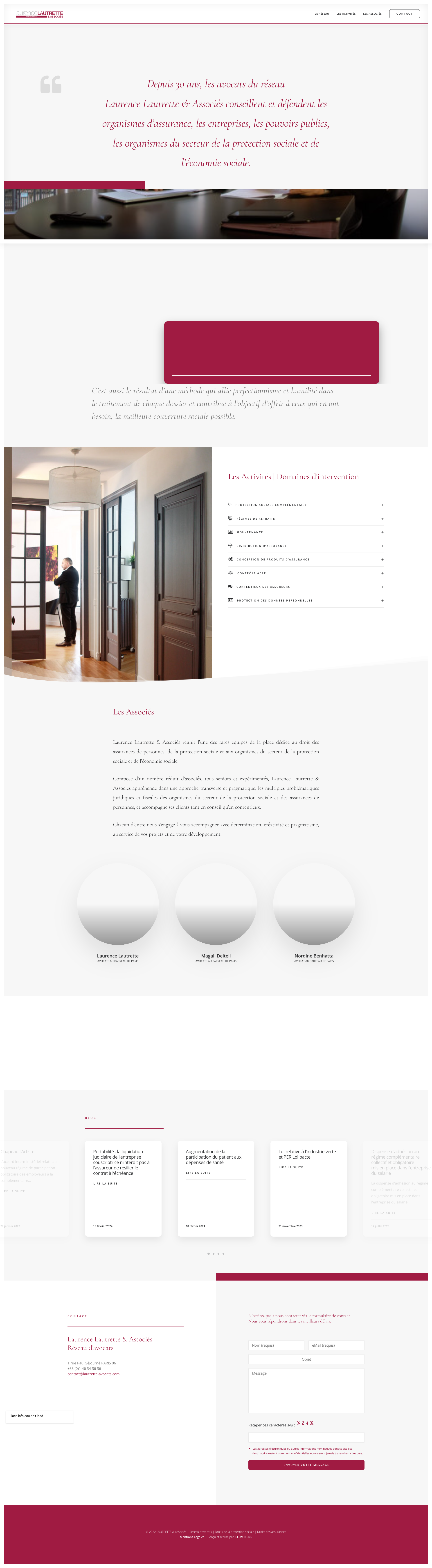 Aperçu du site
