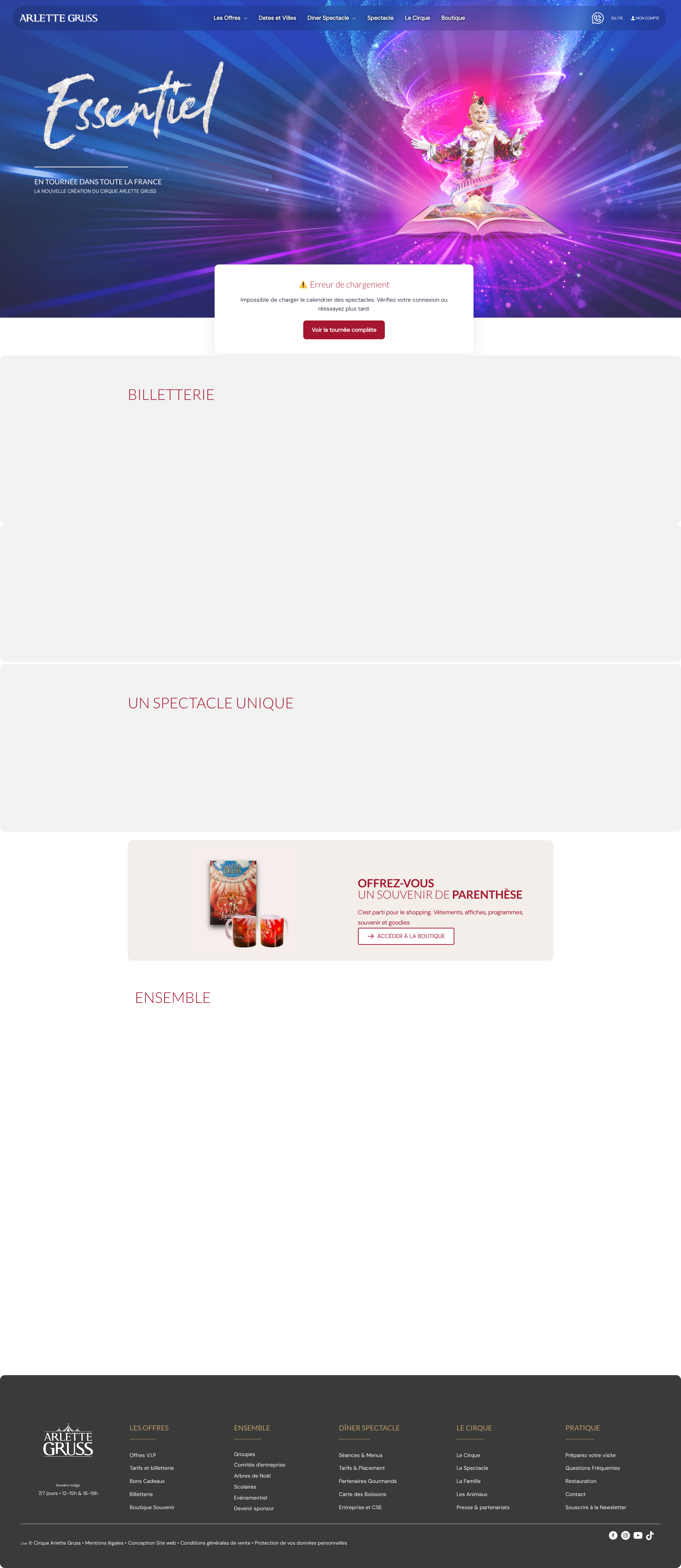 Aperçu du site