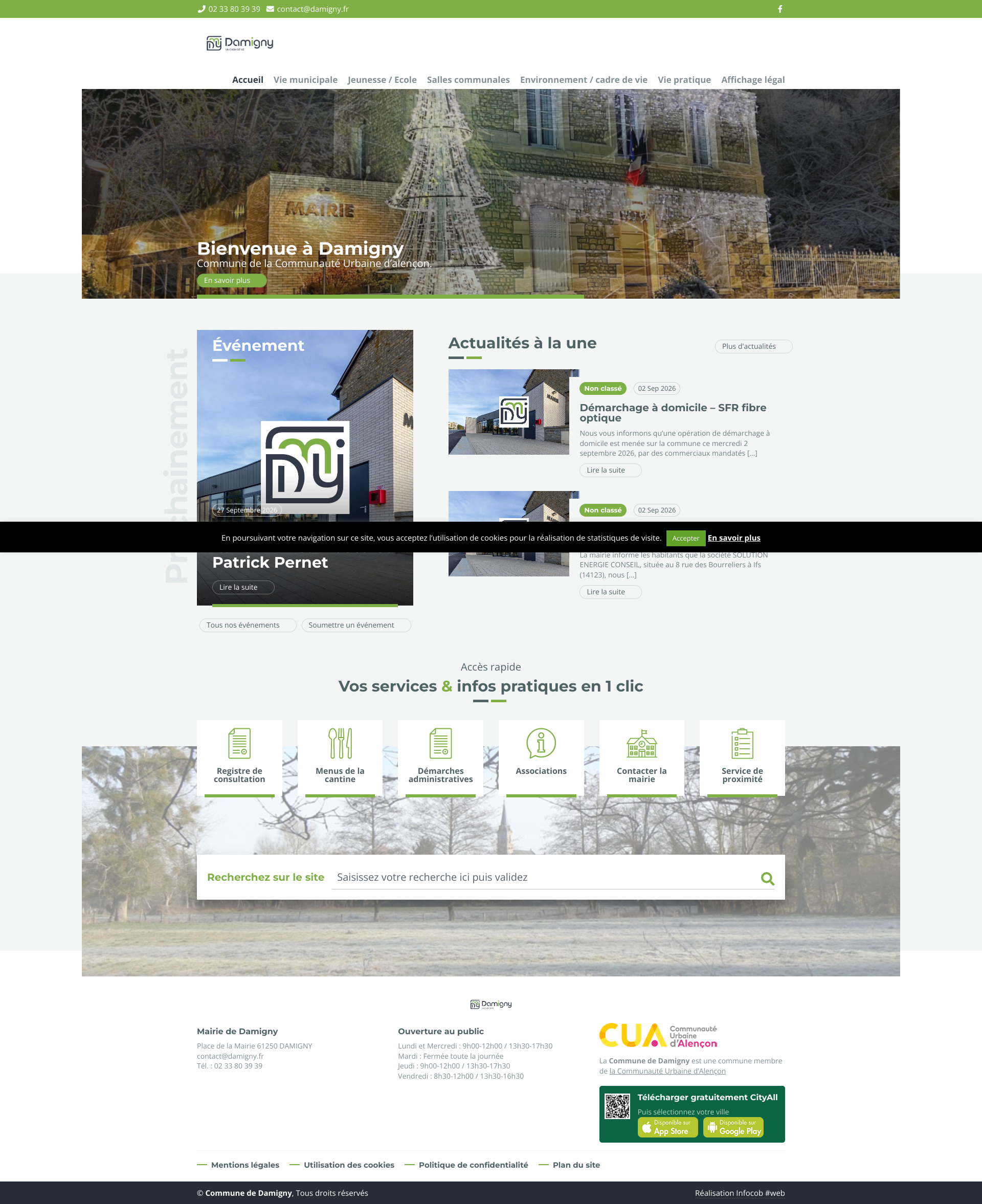 Aperçu du site