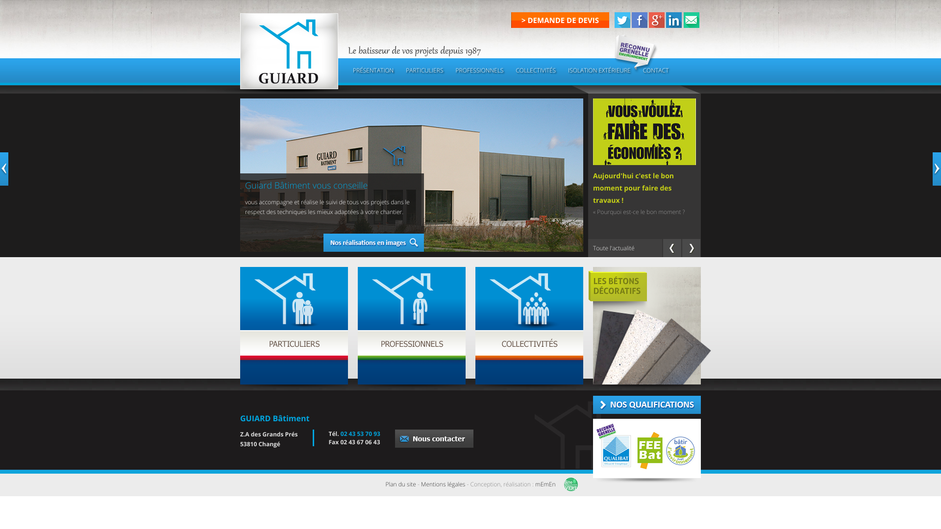 Aperçu du site