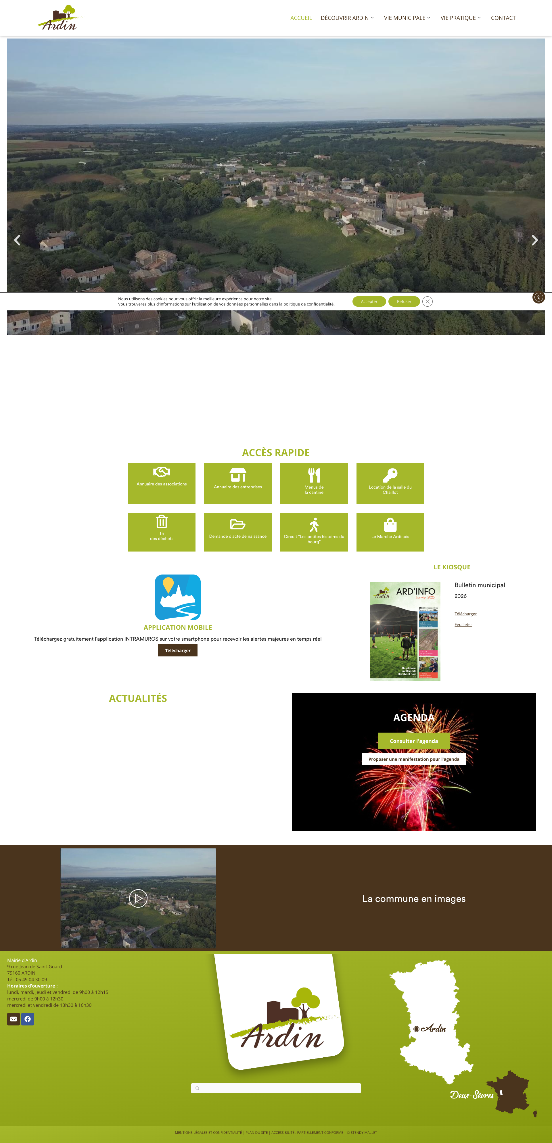 Aperçu du site