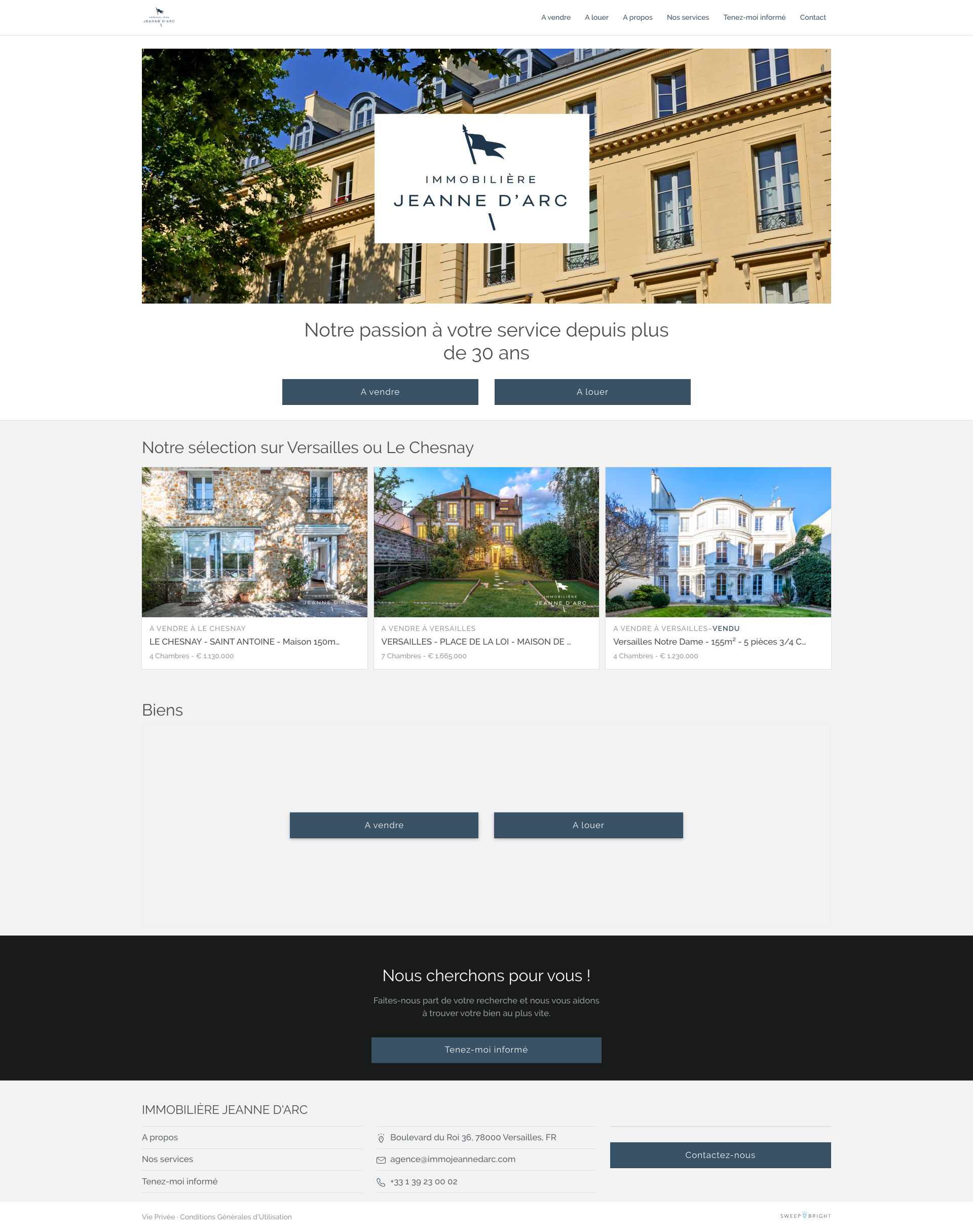 Aperçu du site