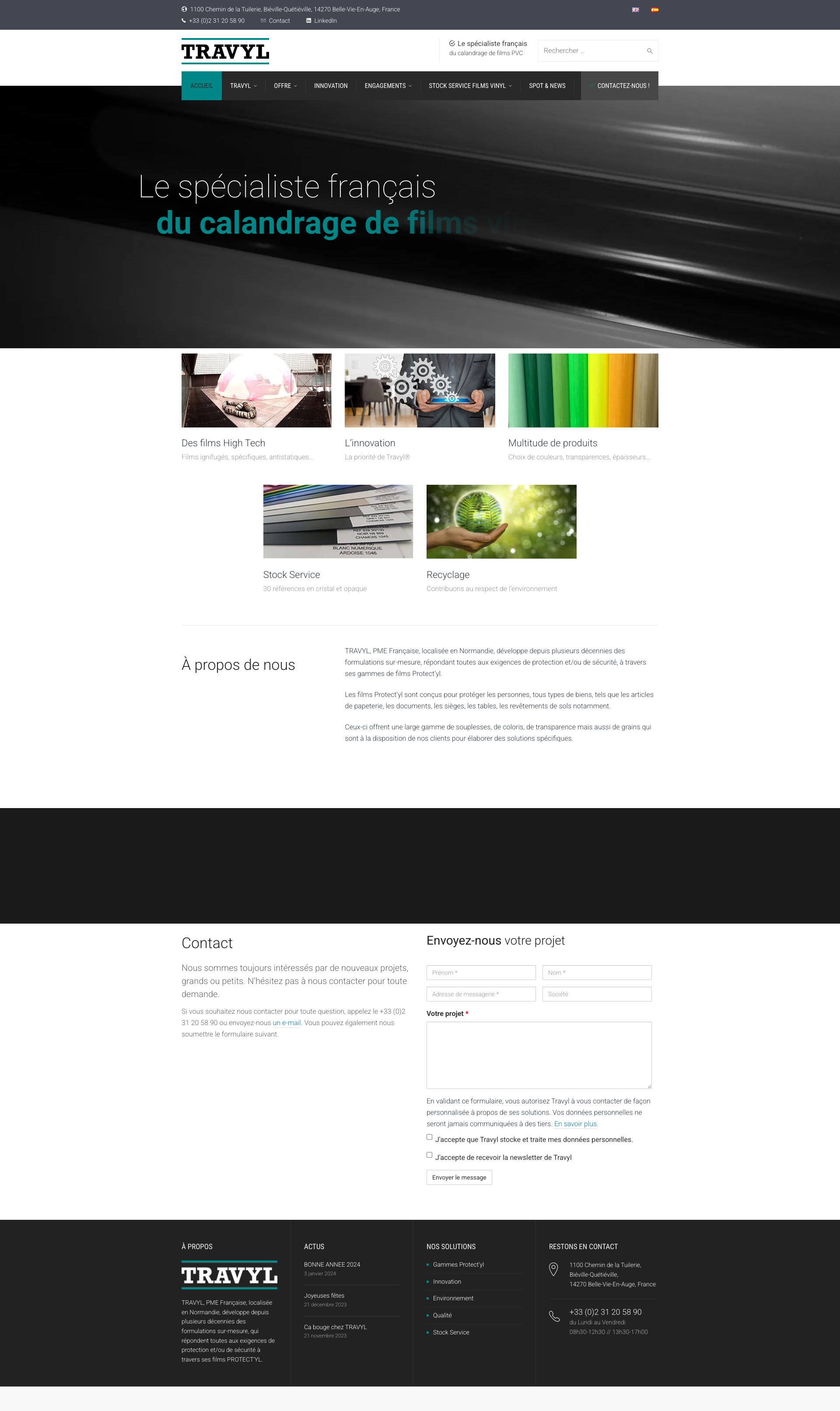 Aperçu du site
