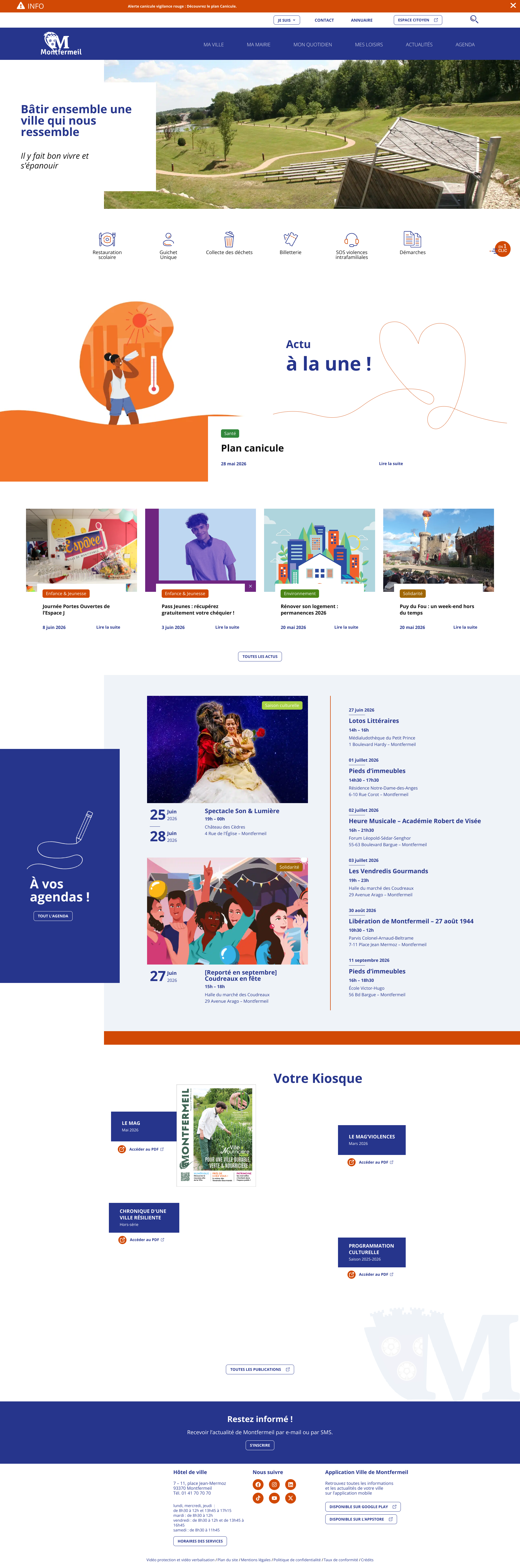 Aperçu du site