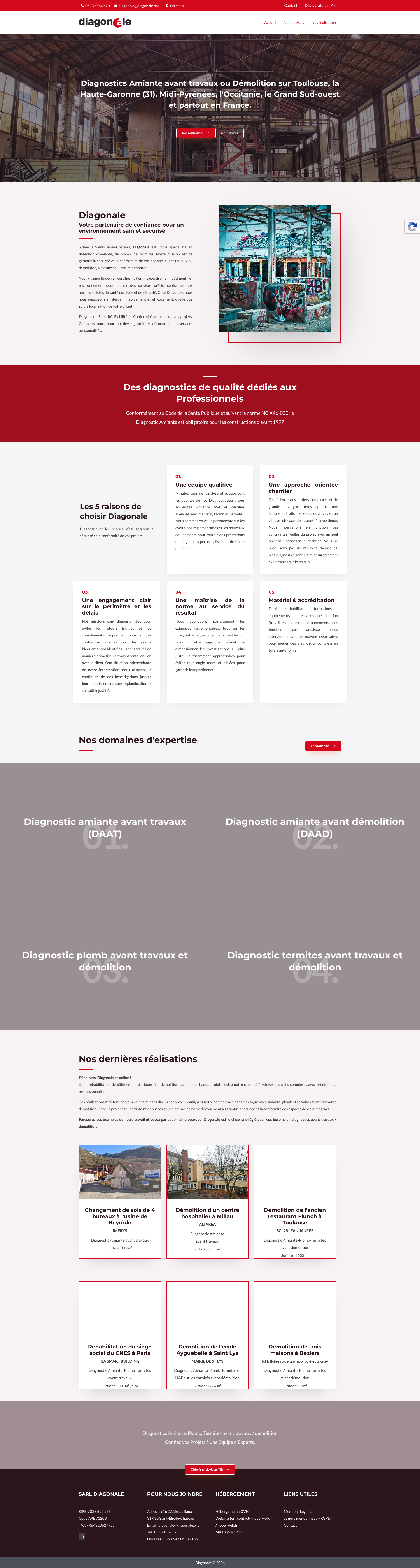 Aperçu du site