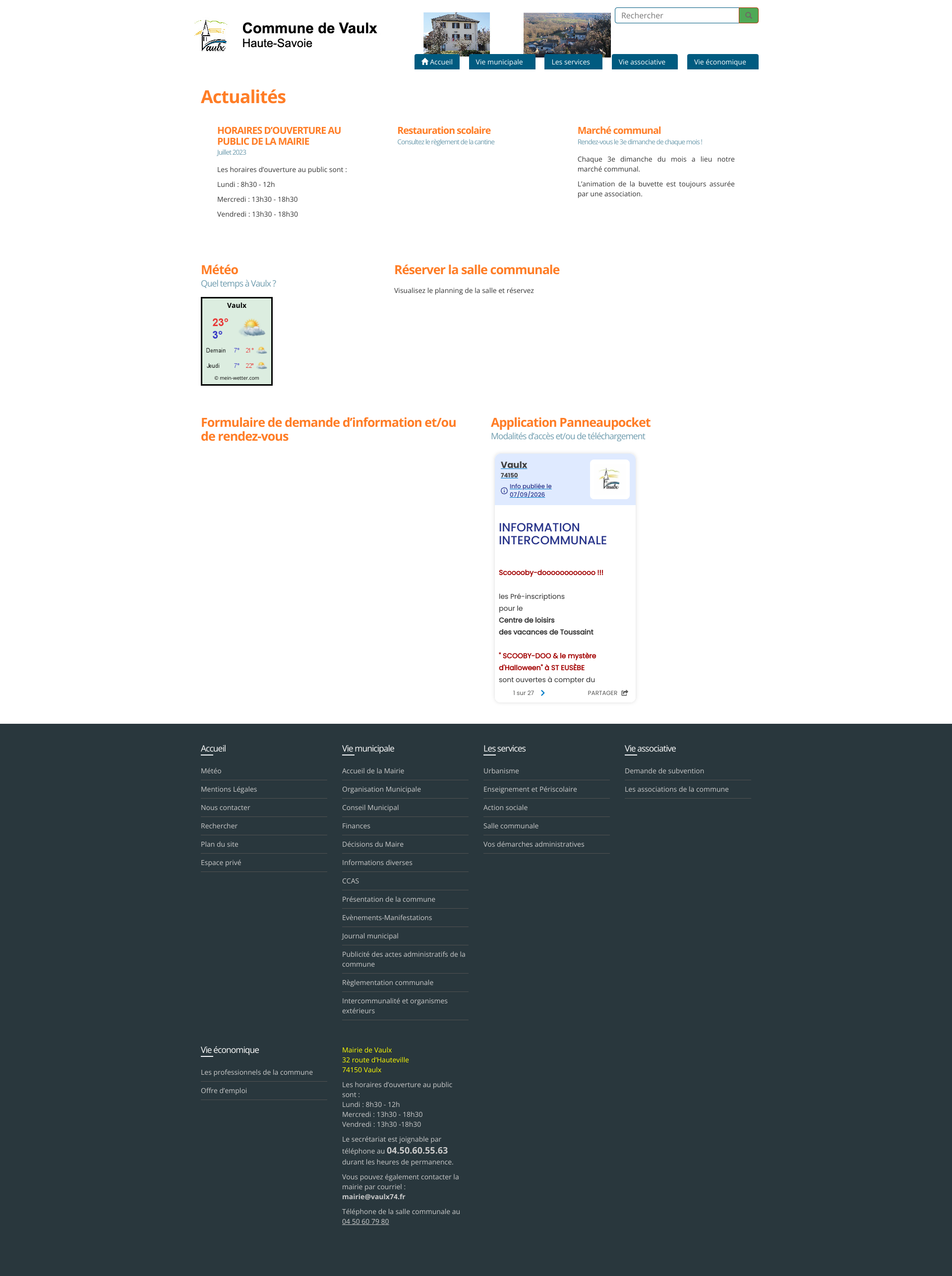Aperçu du site