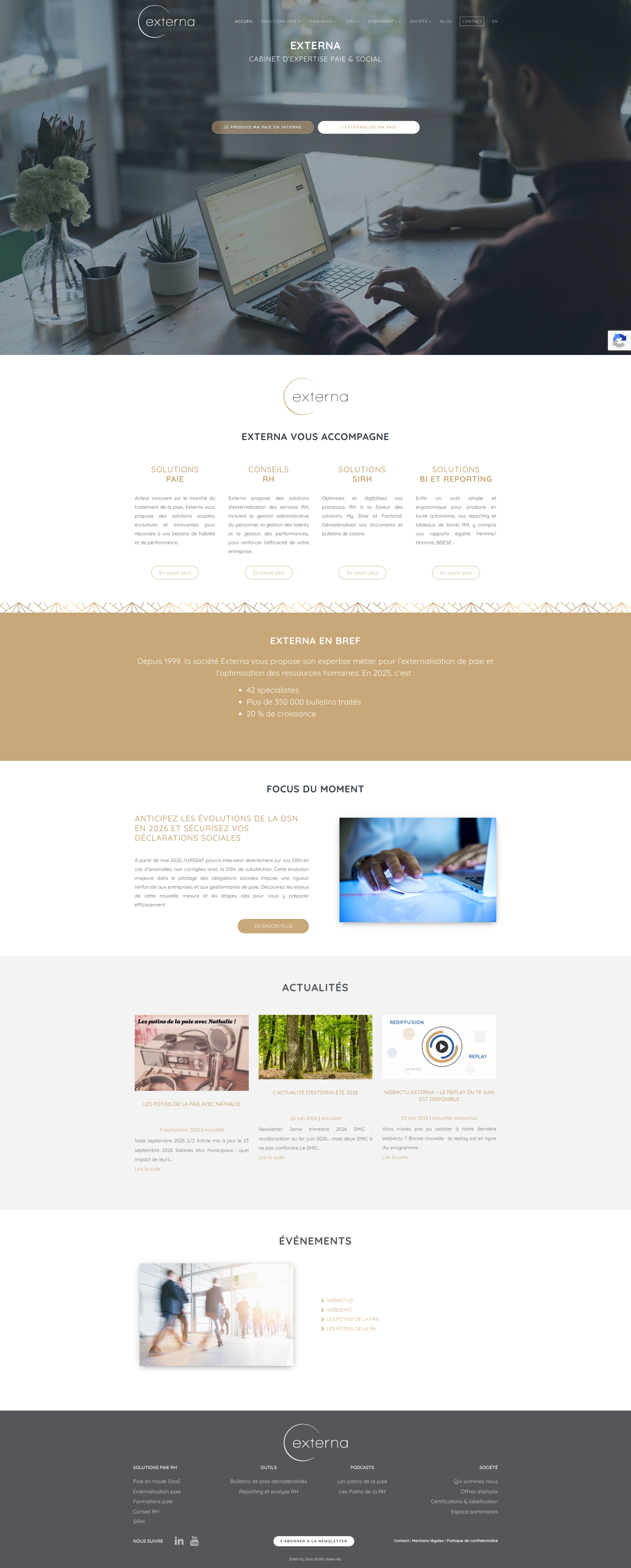 Aperçu du site
