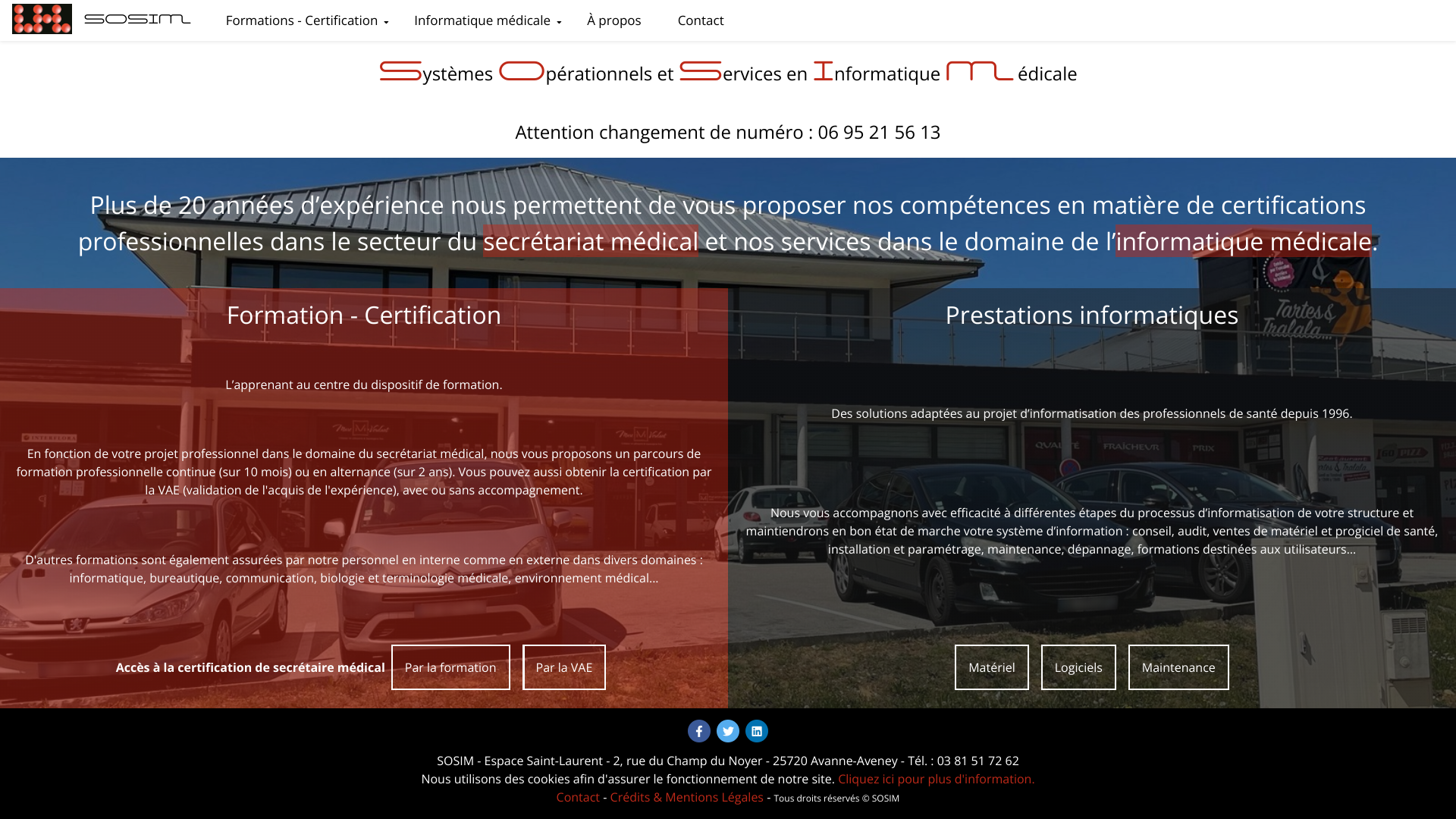 Aperçu du site