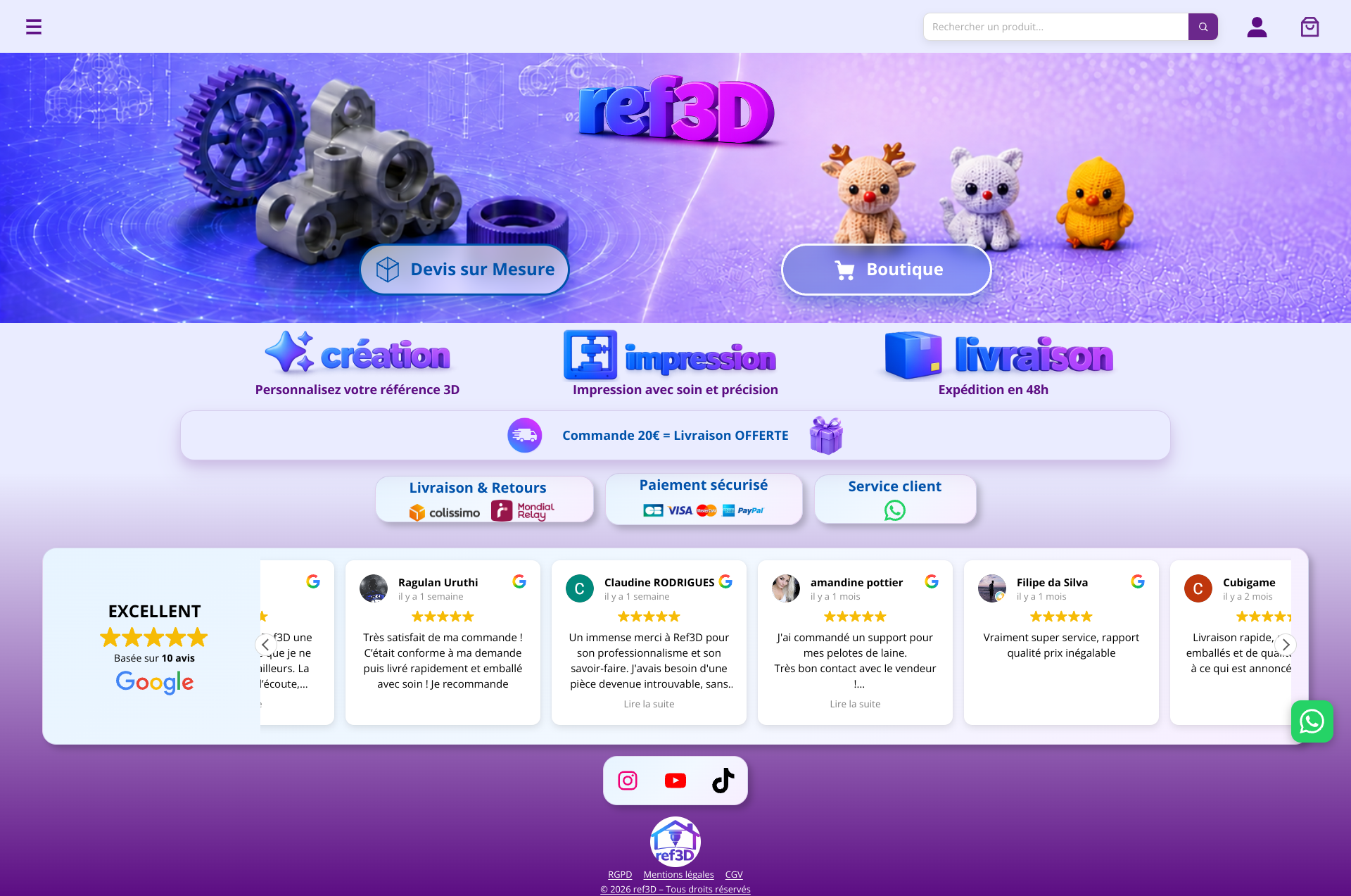 Aperçu du site