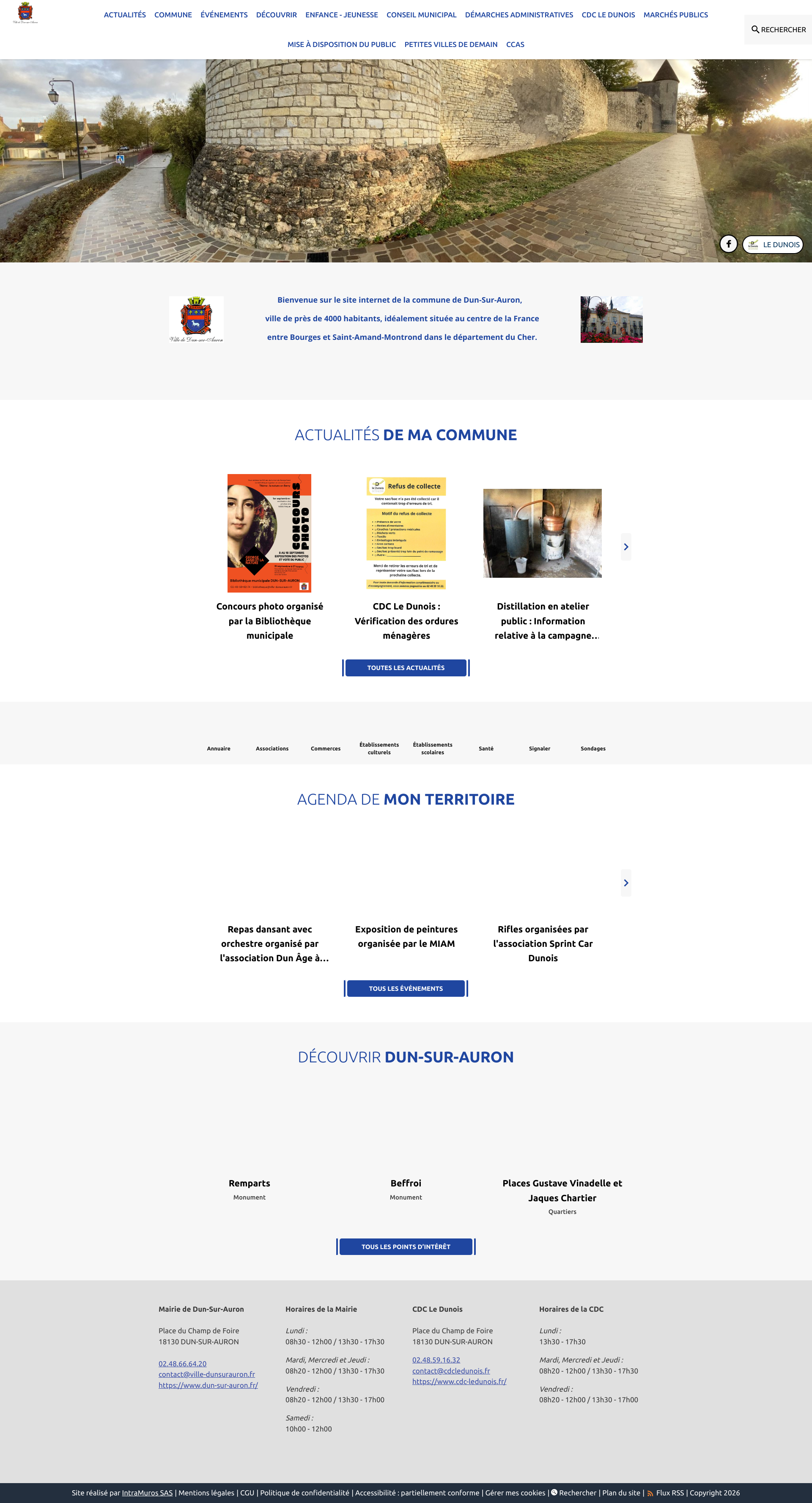 Aperçu du site