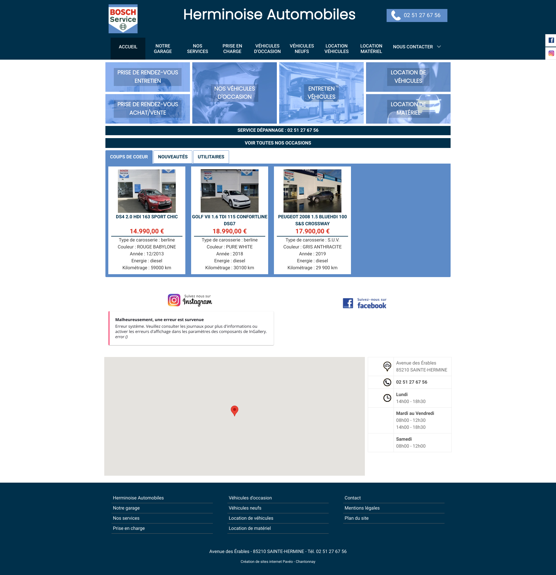 Aperçu du site