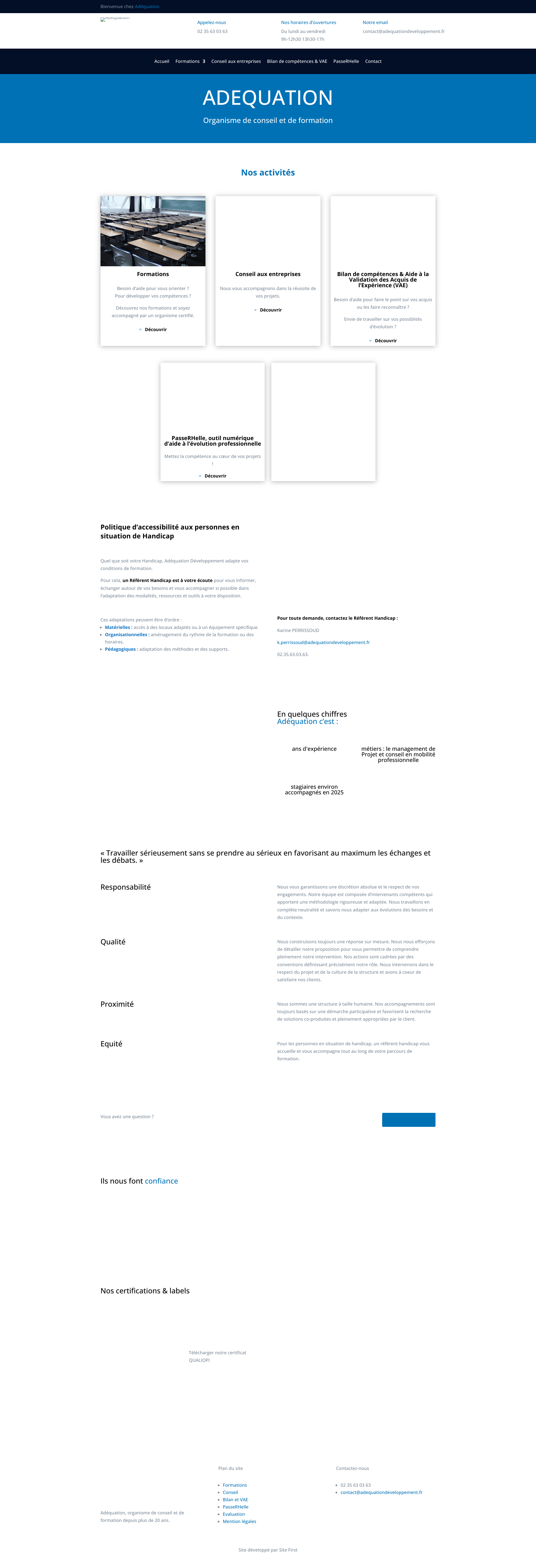 Aperçu du site