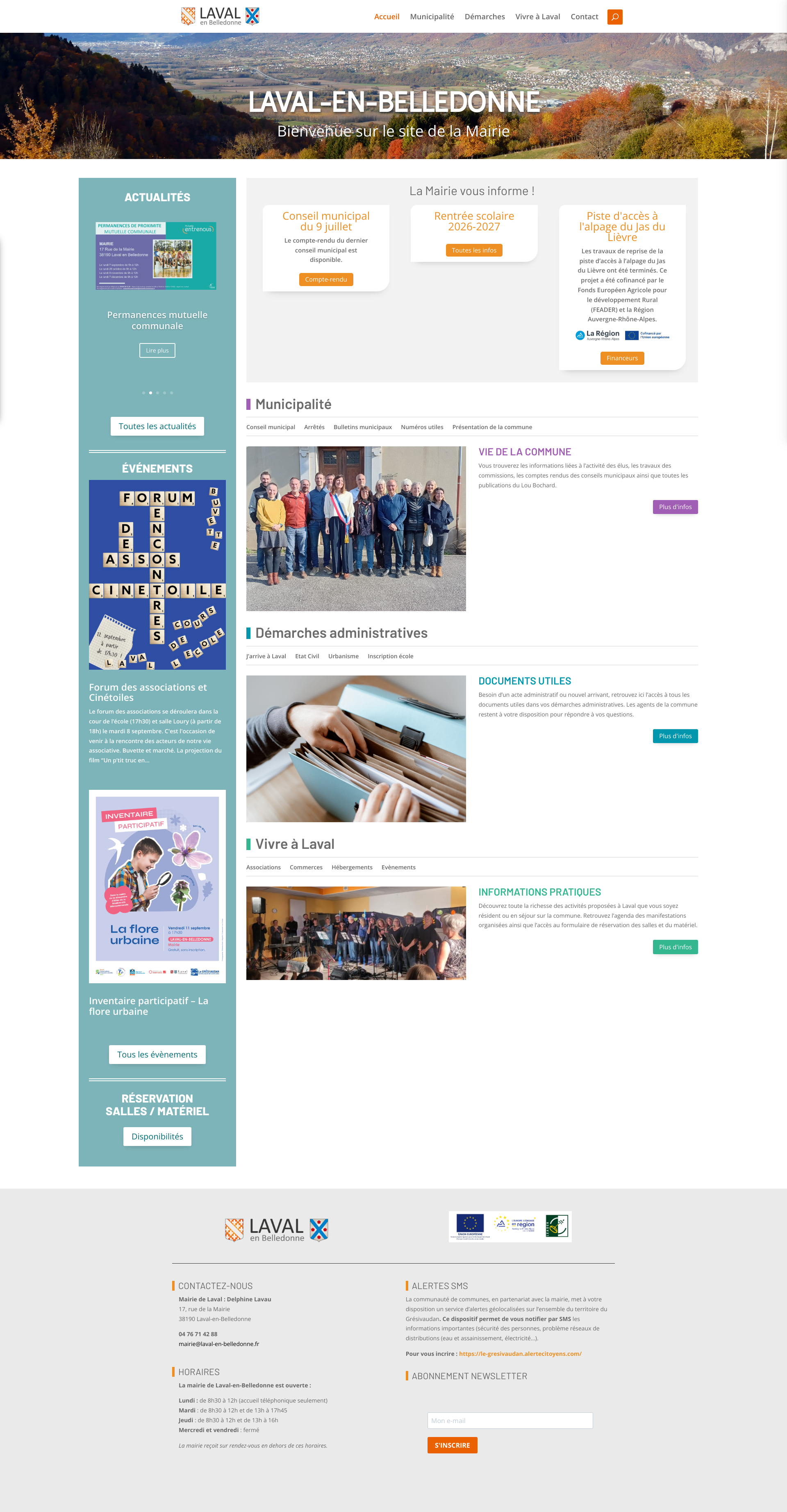 Aperçu du site