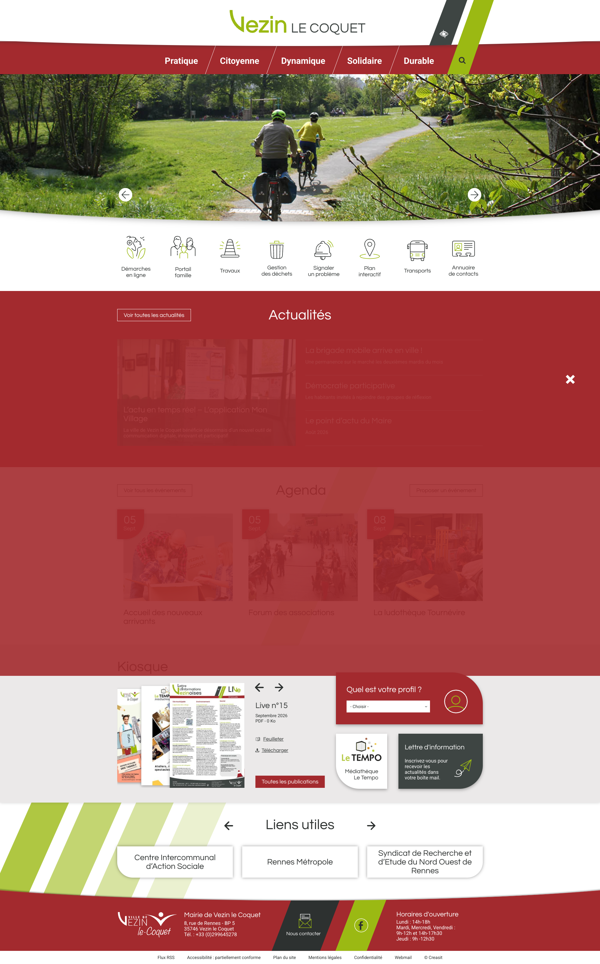 Aperçu du site