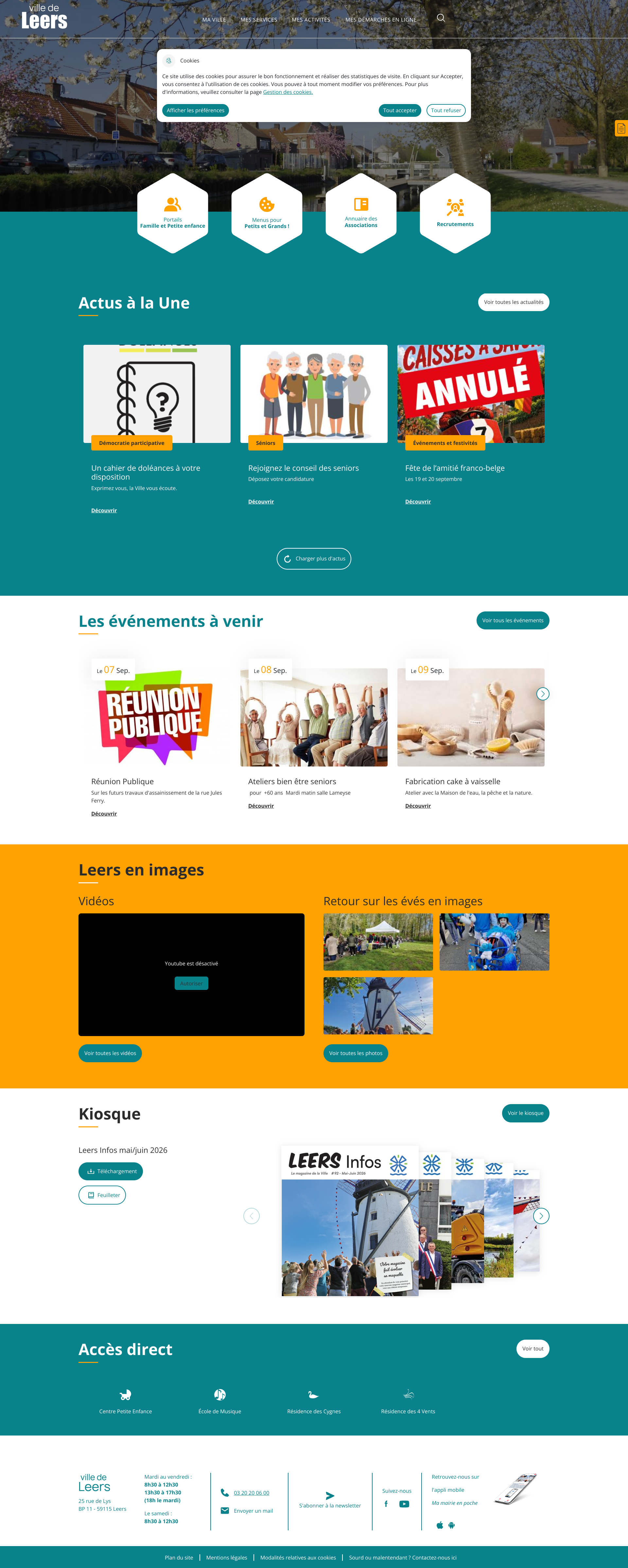 Aperçu du site