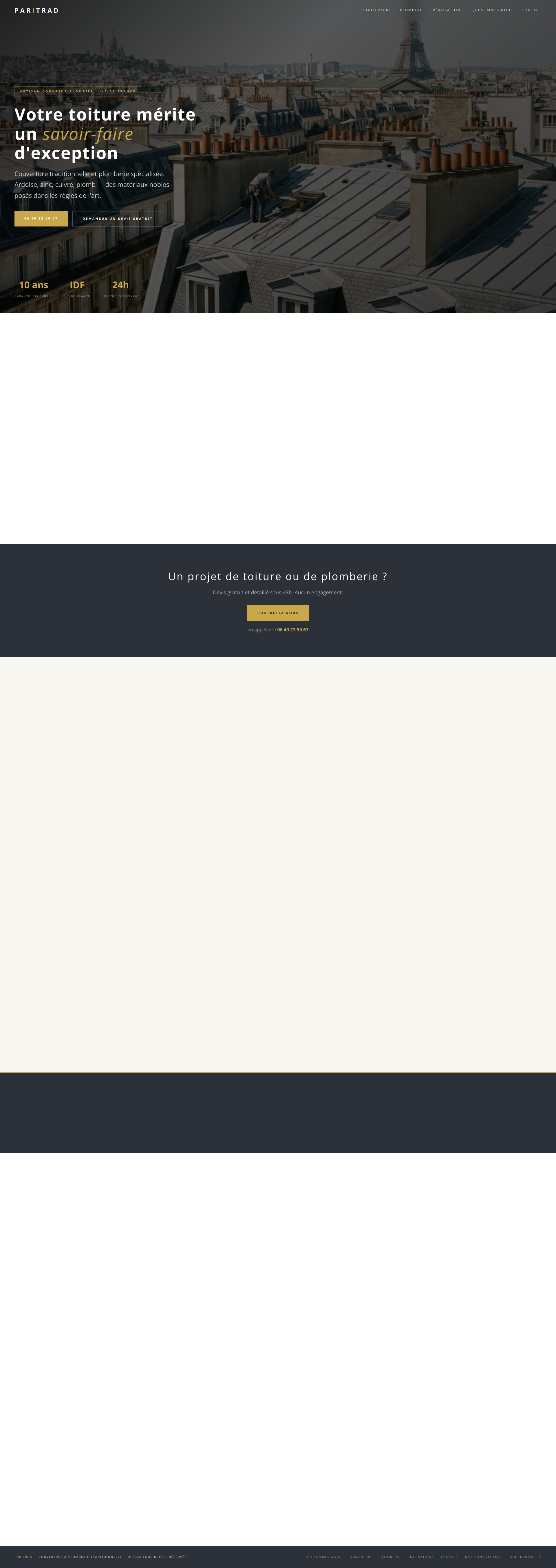 Aperçu du site