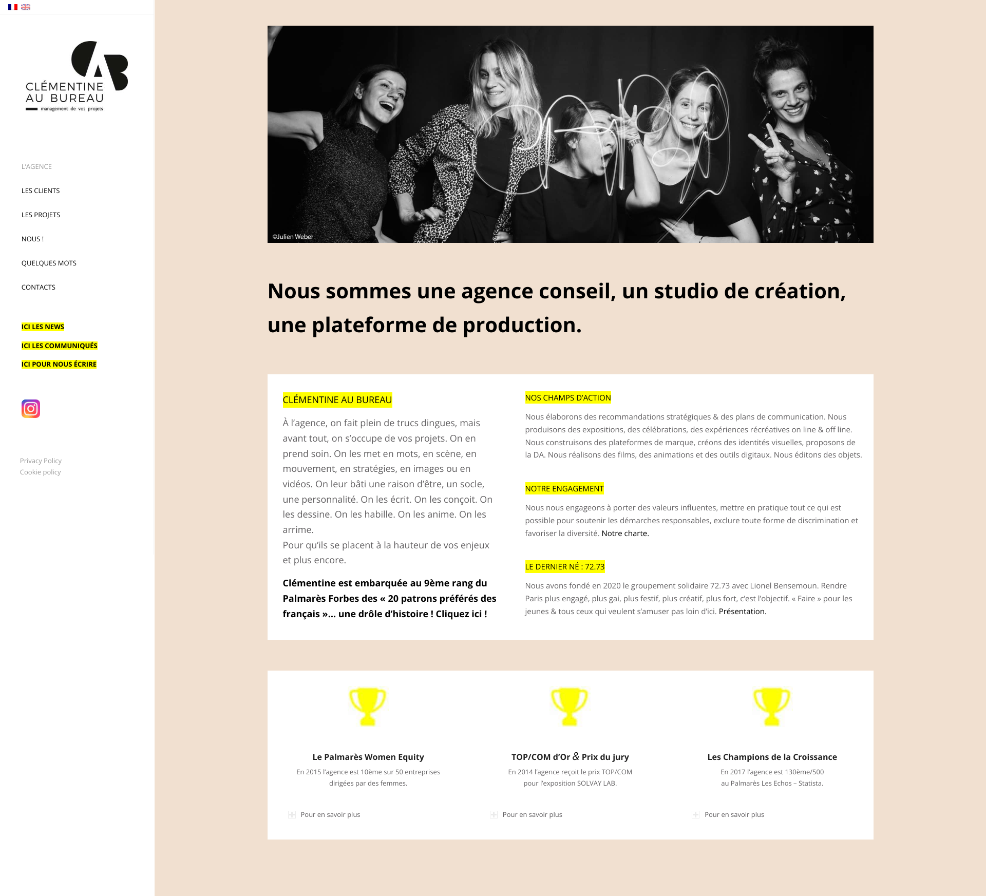 Aperçu du site