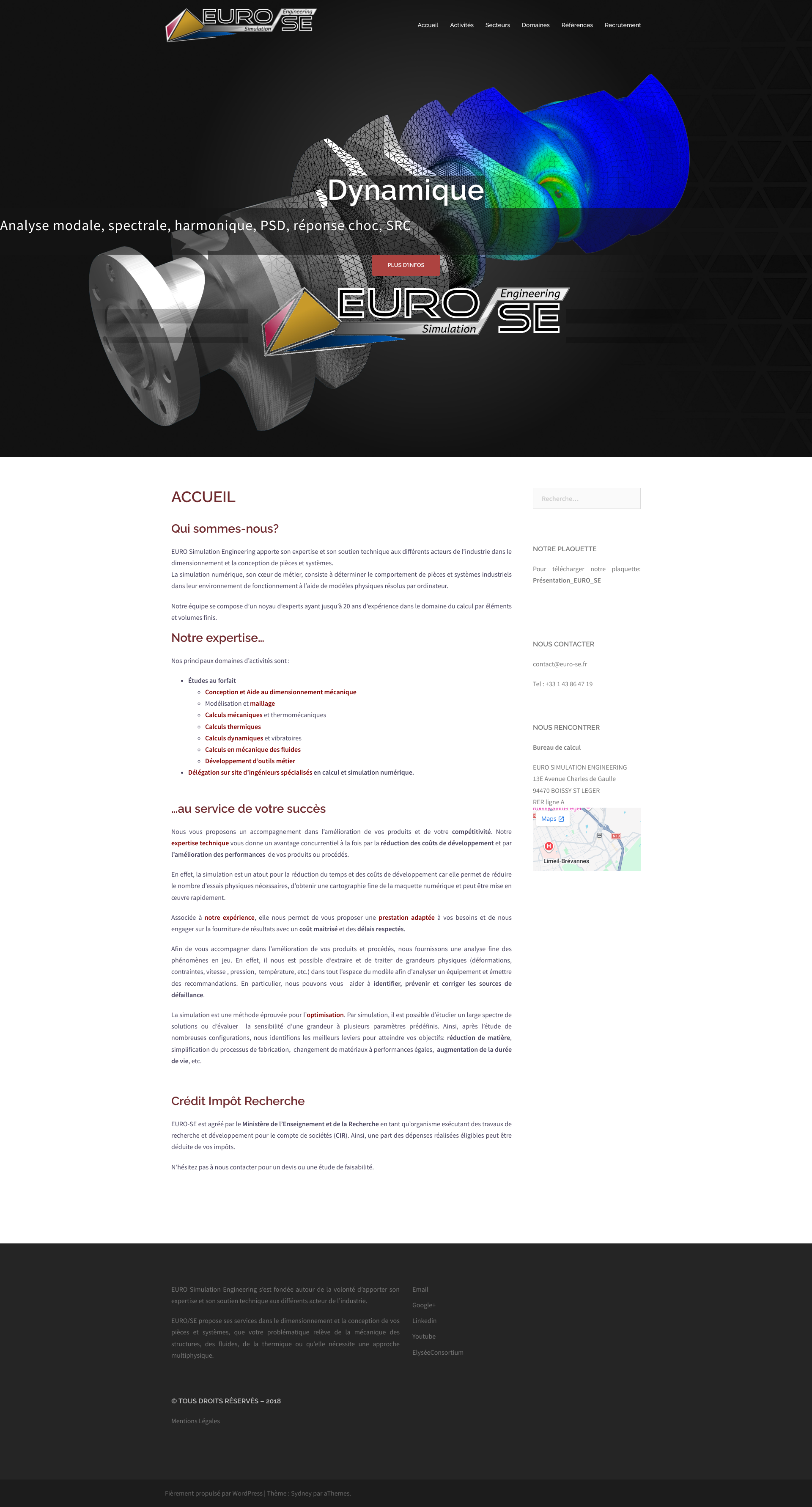 Aperçu du site