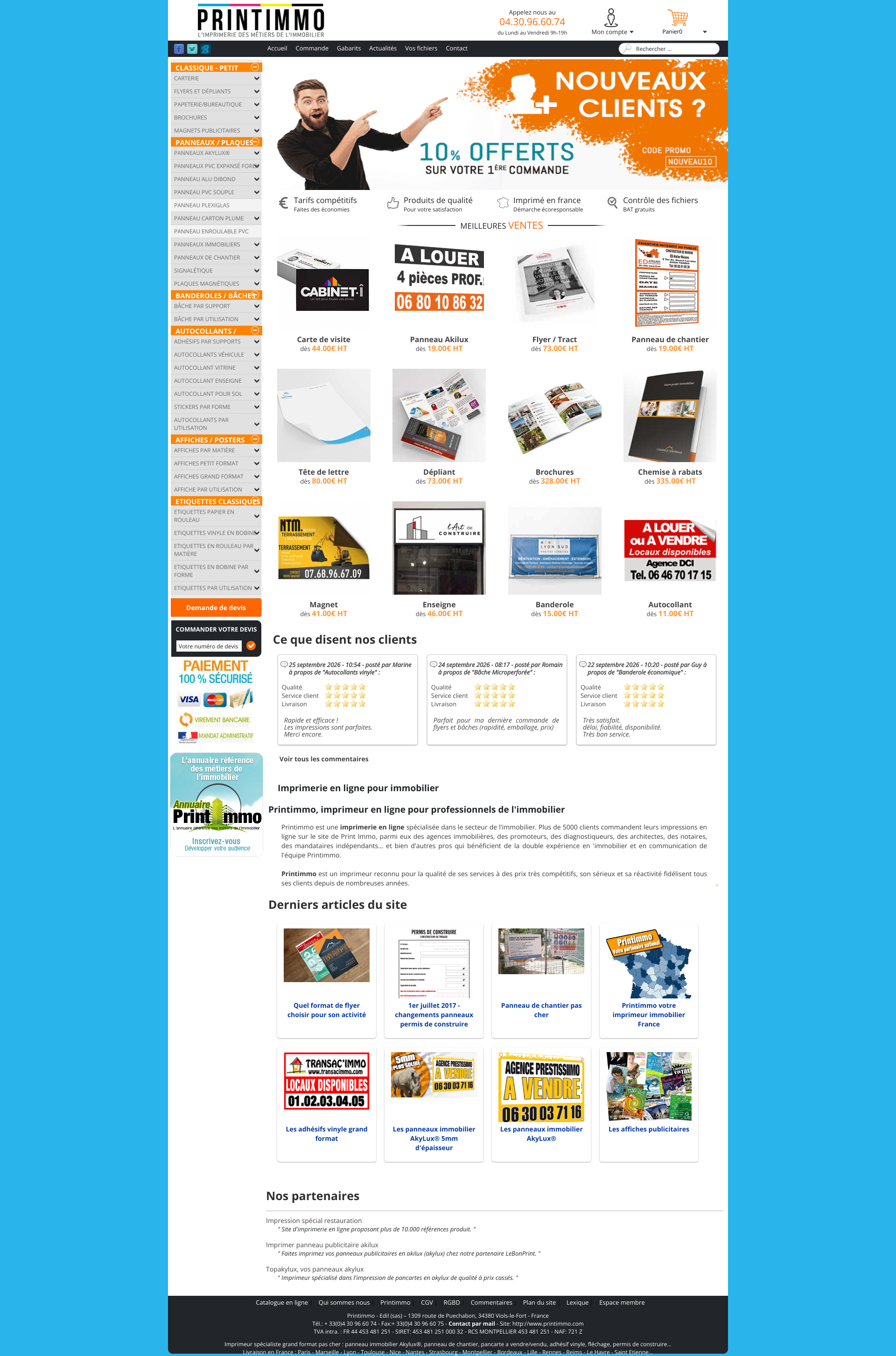 Aperçu du site
