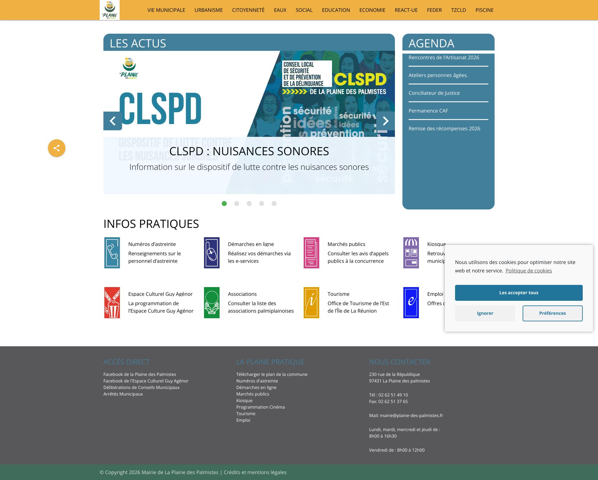 Aperçu du site