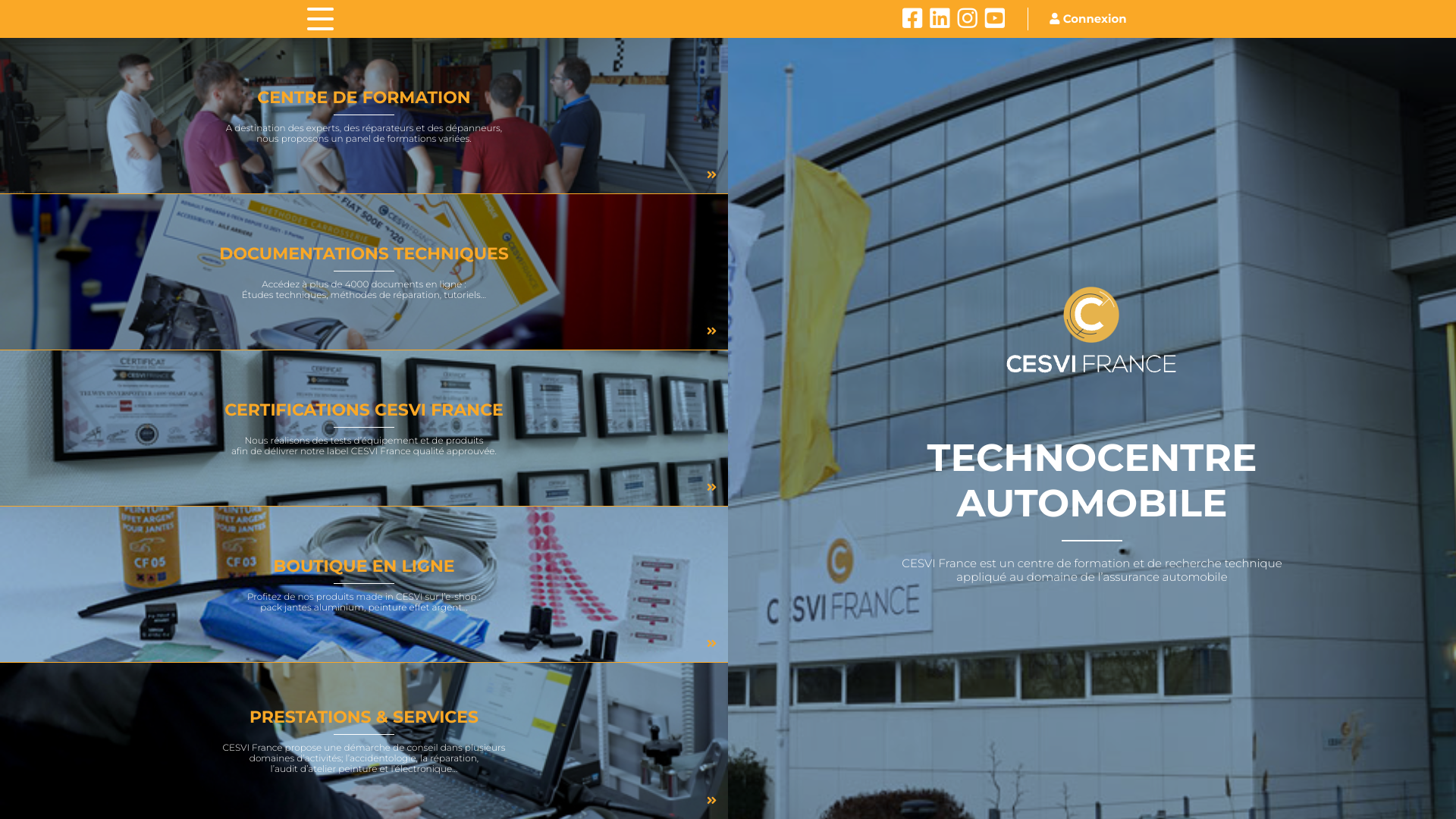 Aperçu du site