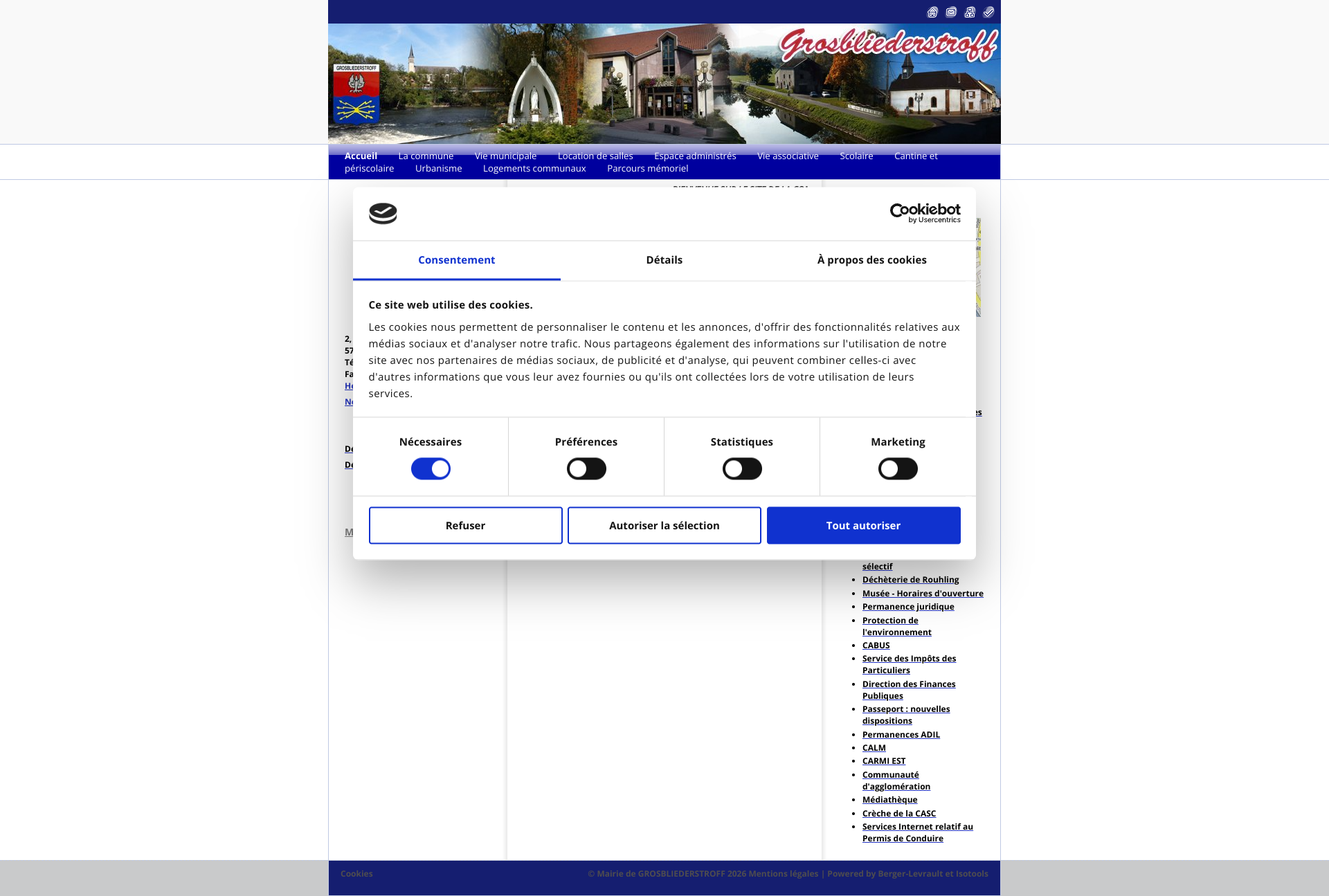 Aperçu du site