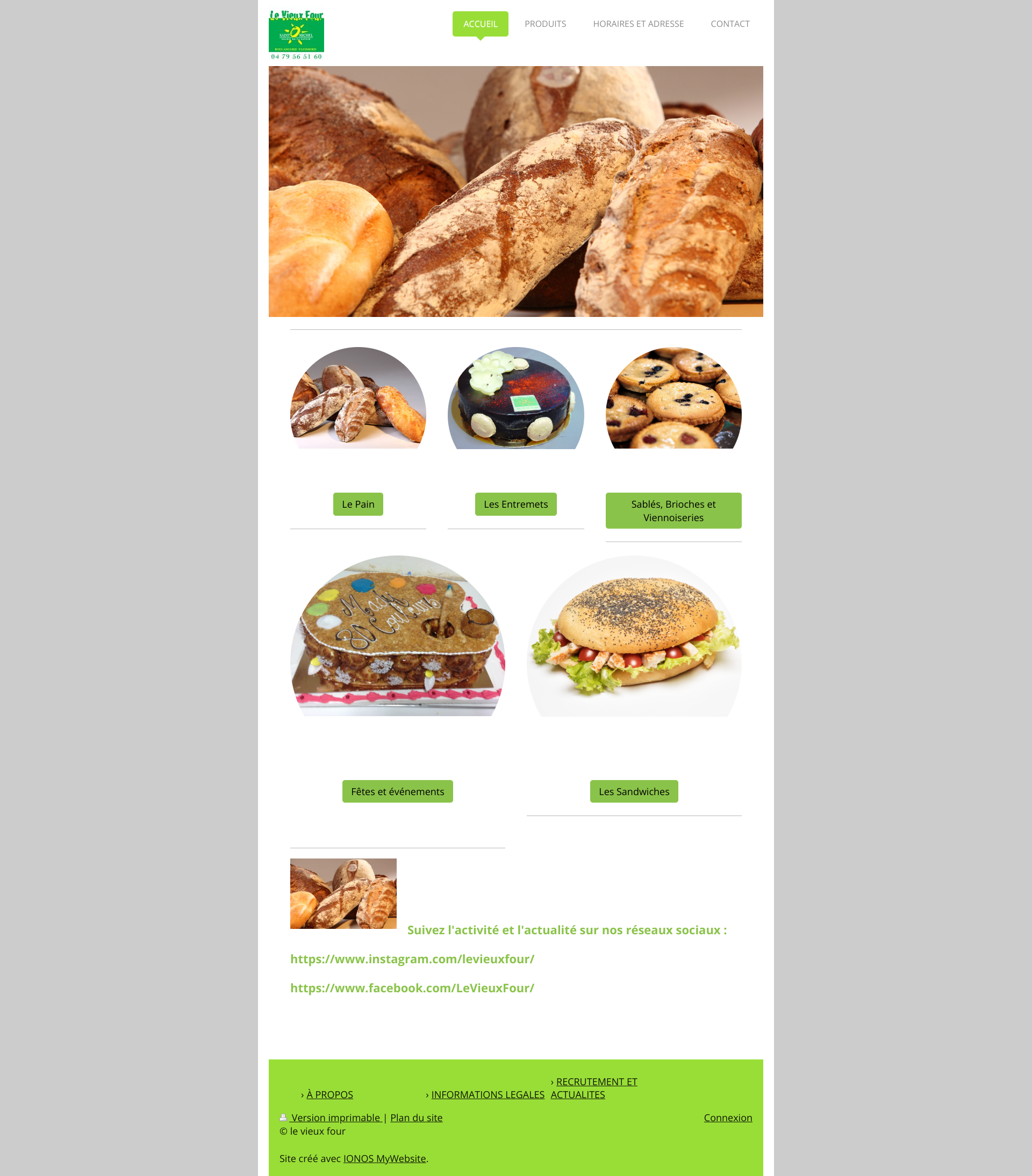 Aperçu du site