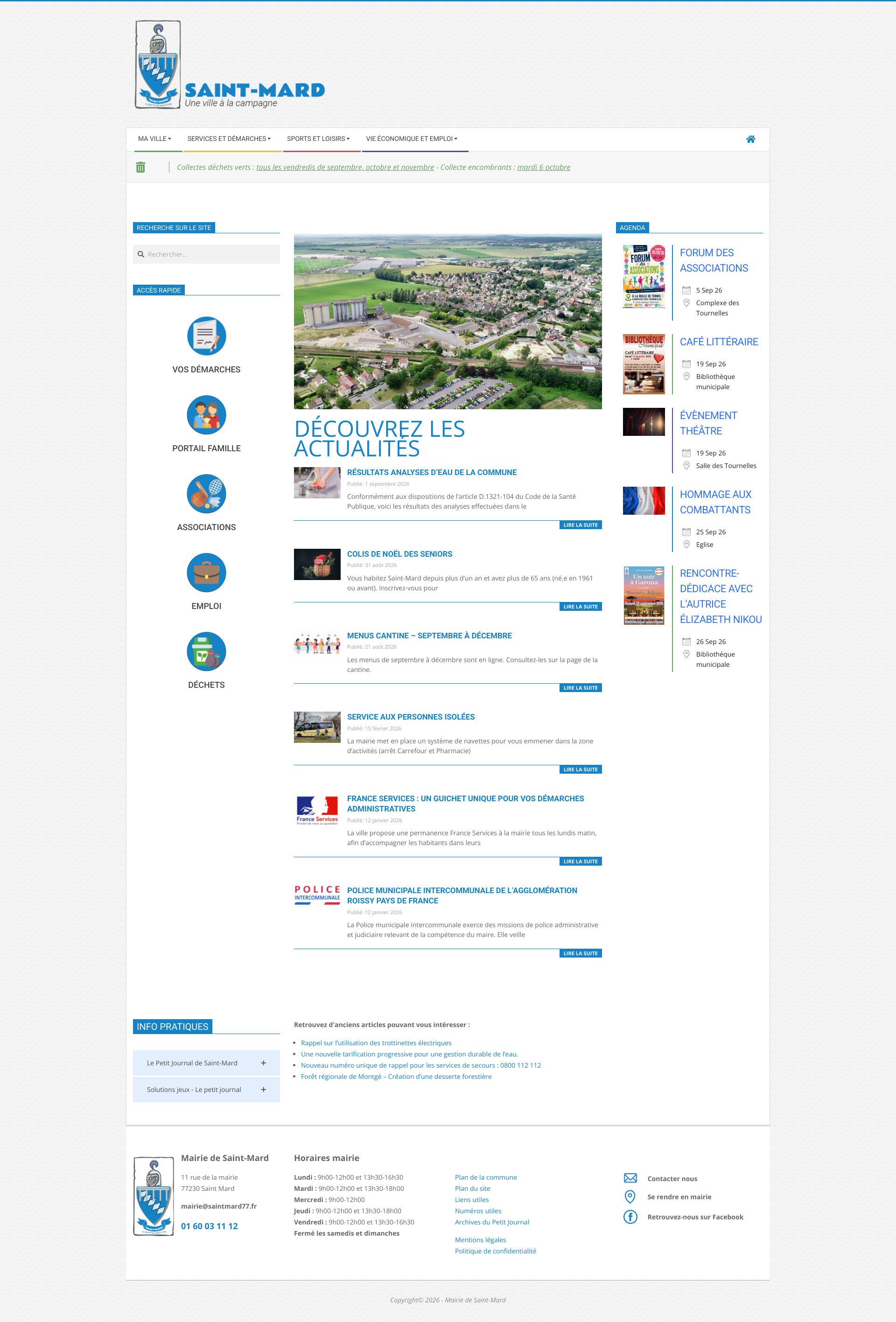 Aperçu du site