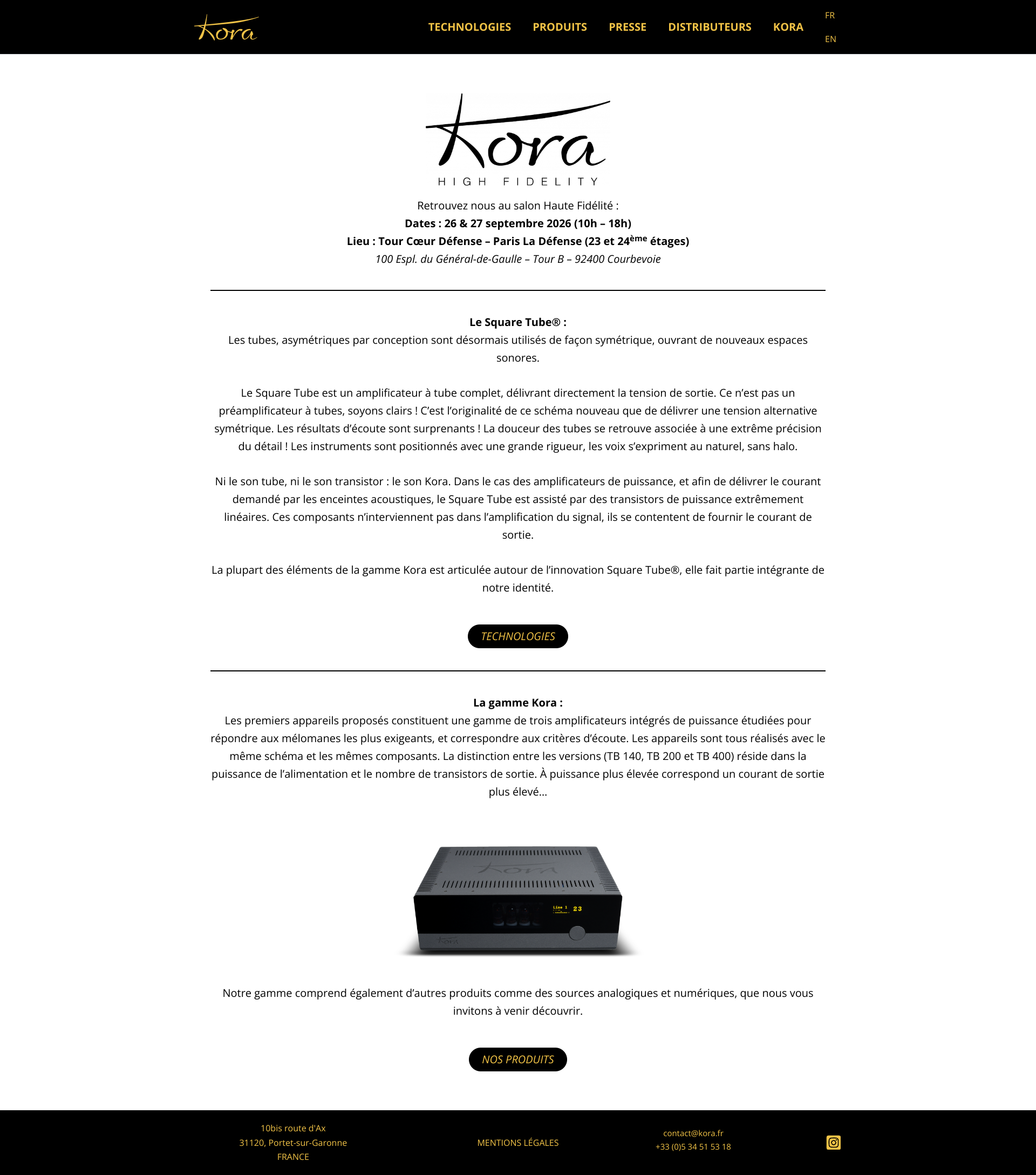 Aperçu du site