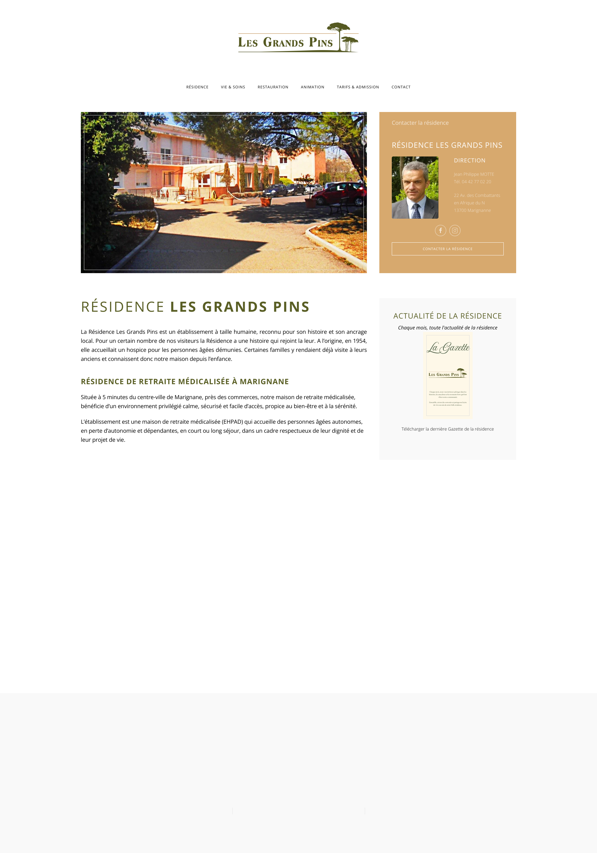 Aperçu du site