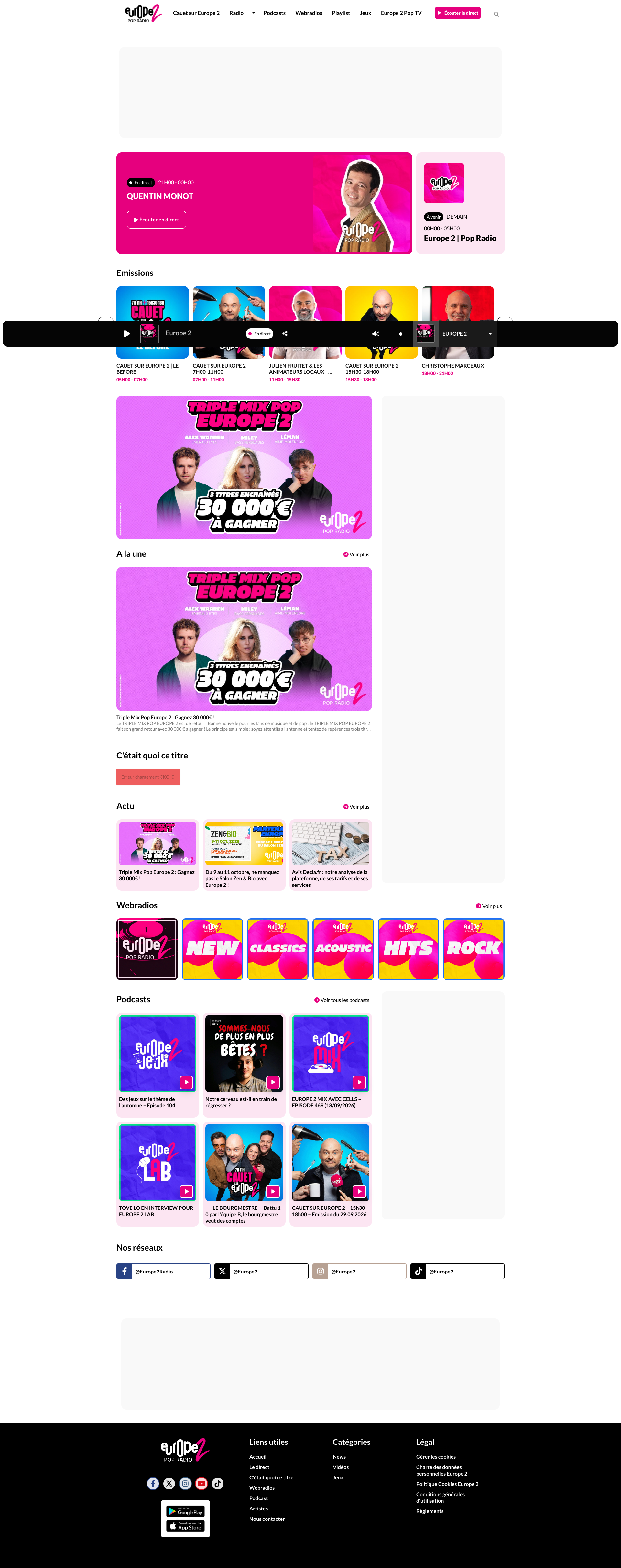 Aperçu du site