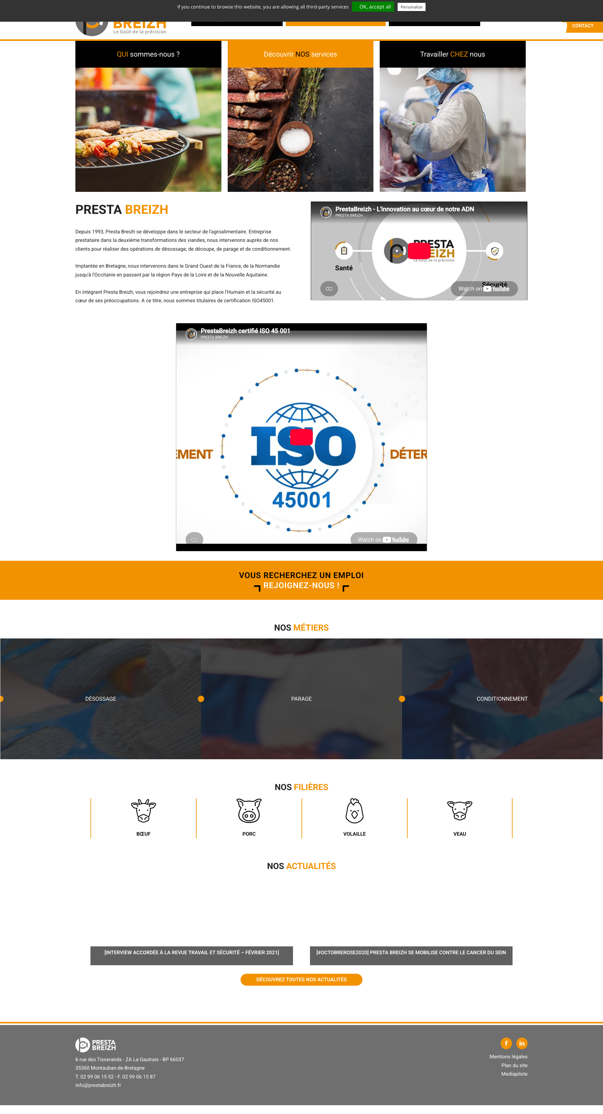 Aperçu du site