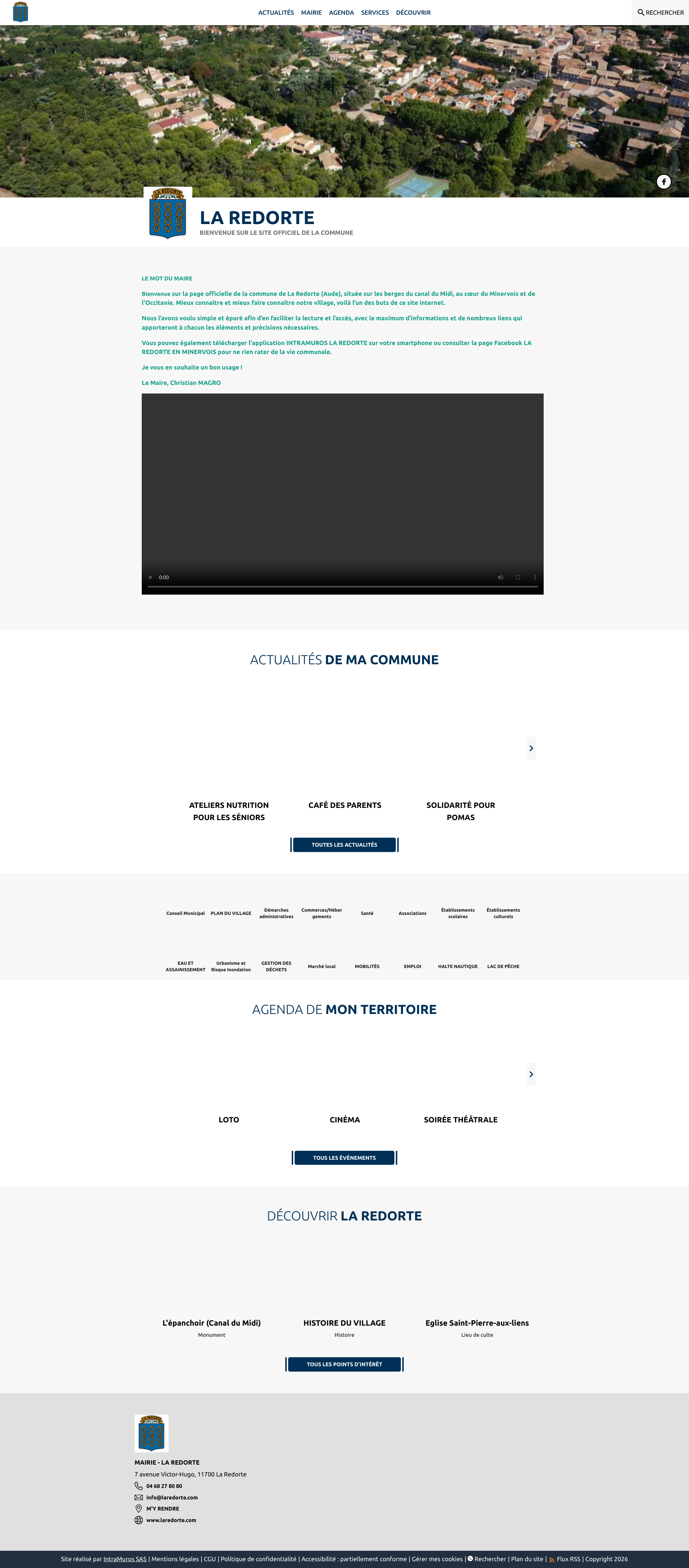 Aperçu du site