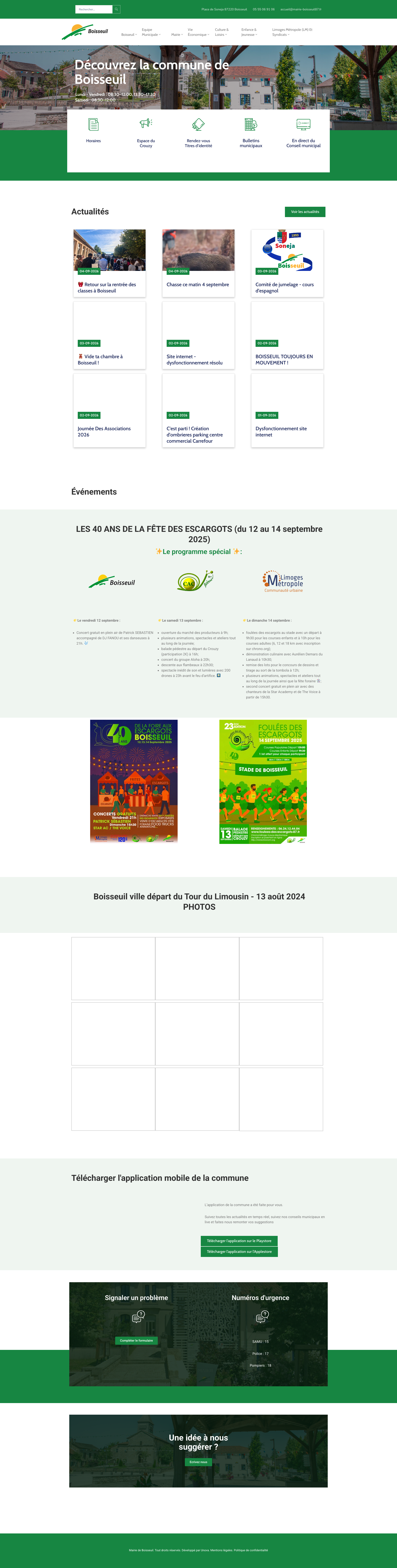 Aperçu du site
