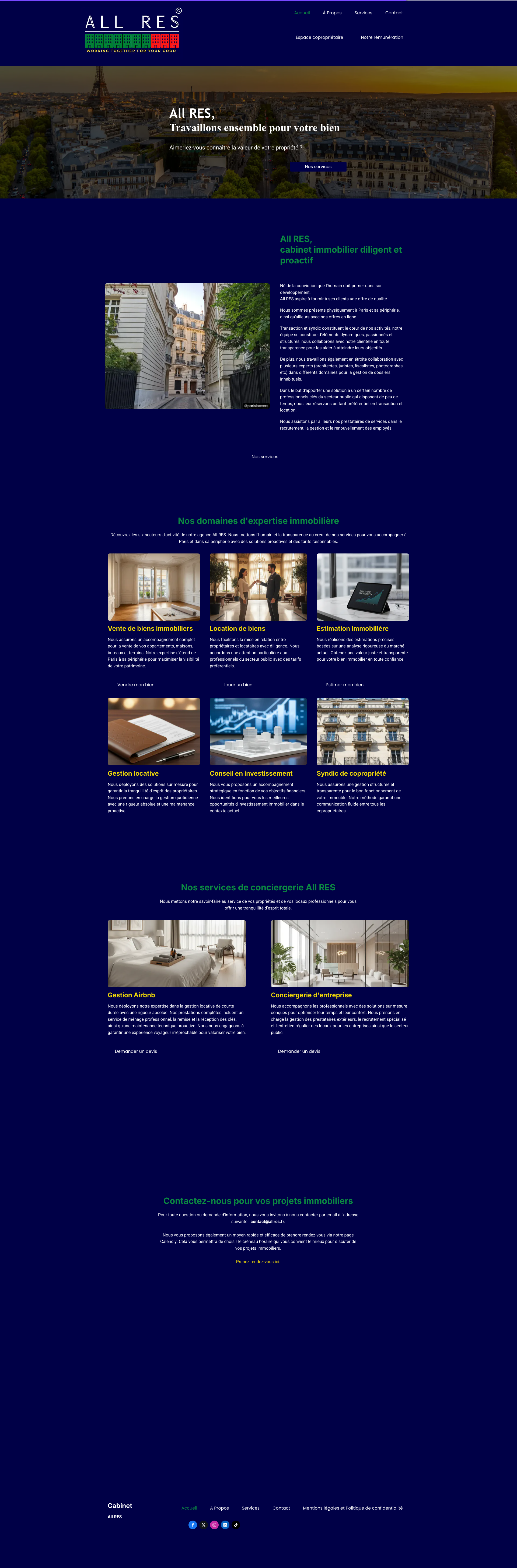 Aperçu du site