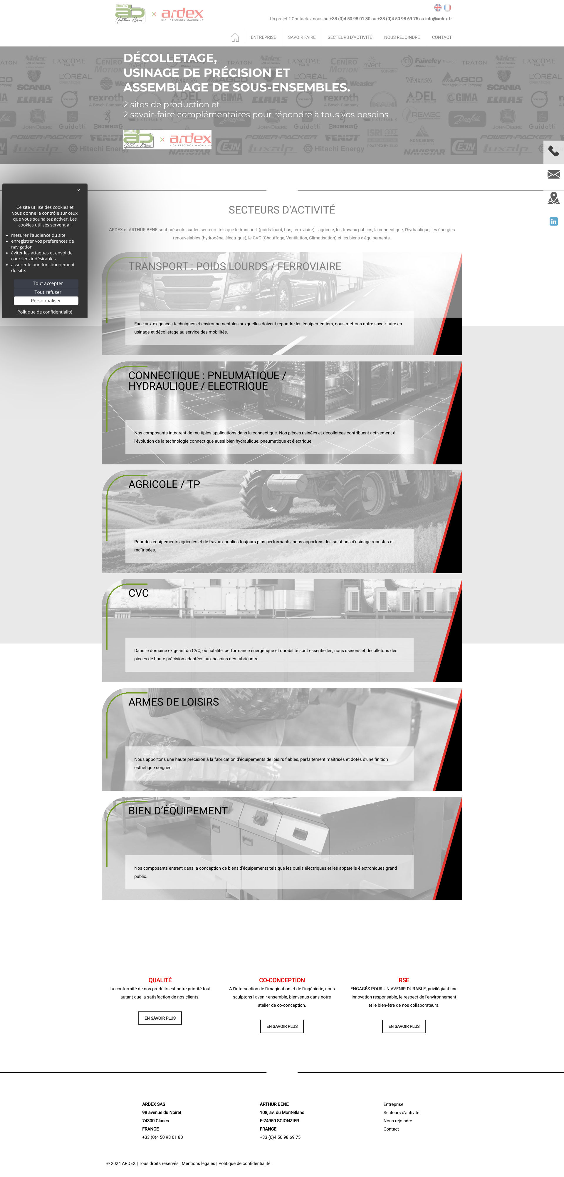 Aperçu du site