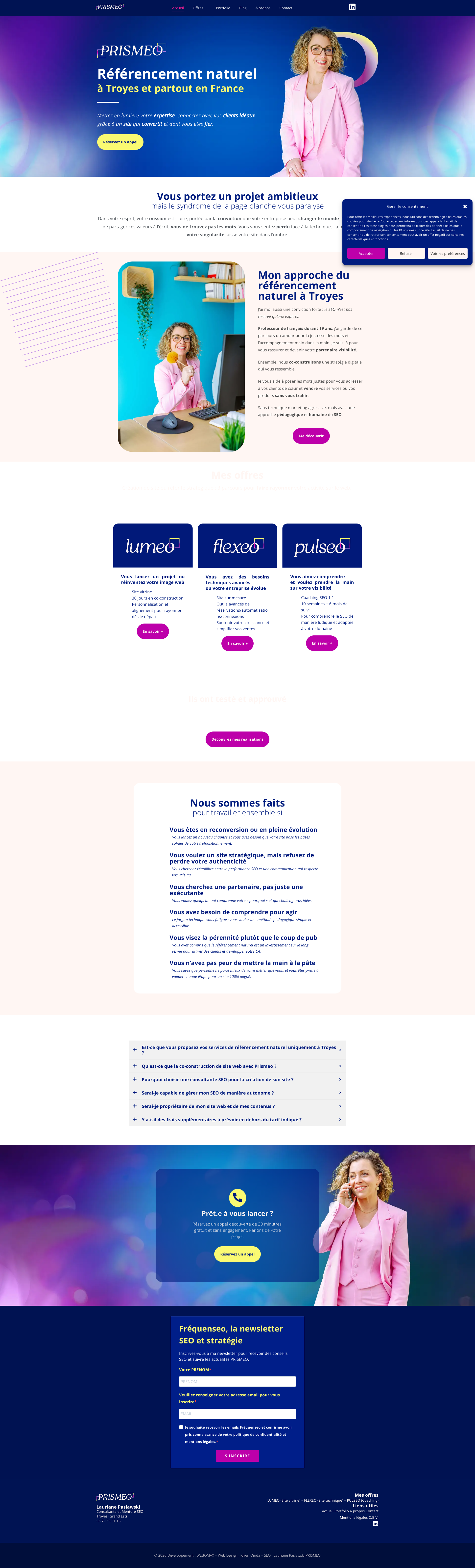 Aperçu du site