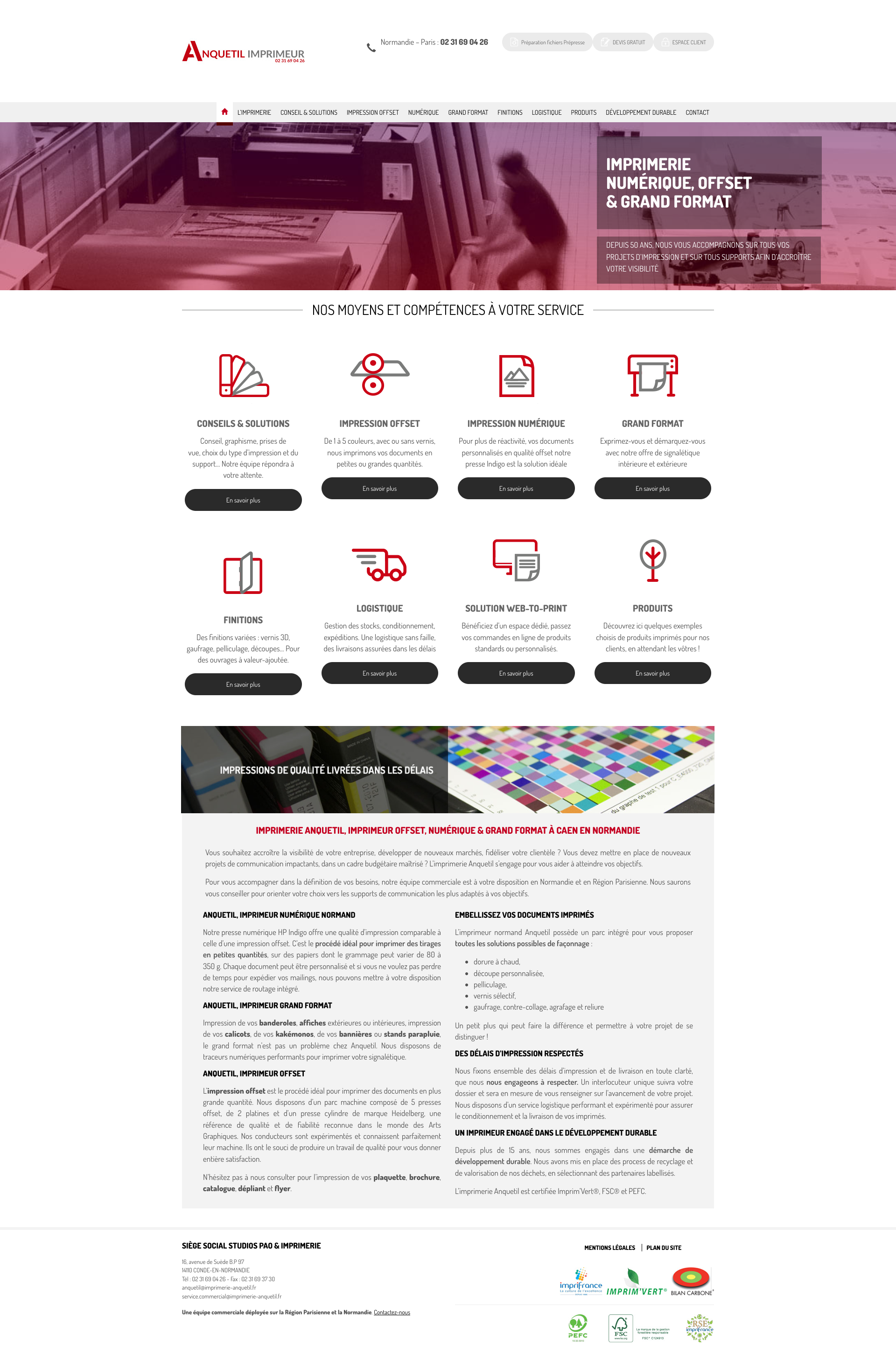 Aperçu du site