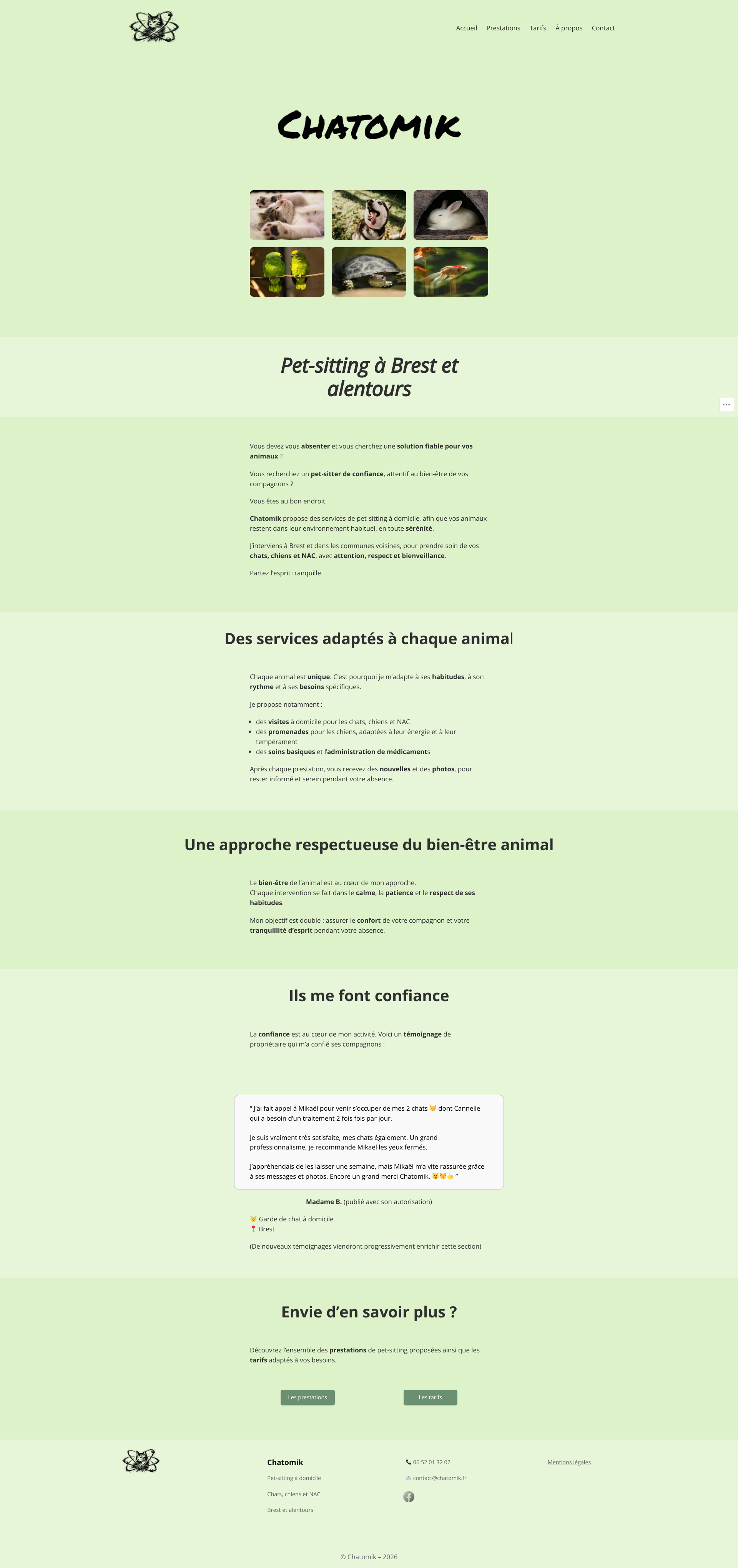 Aperçu du site