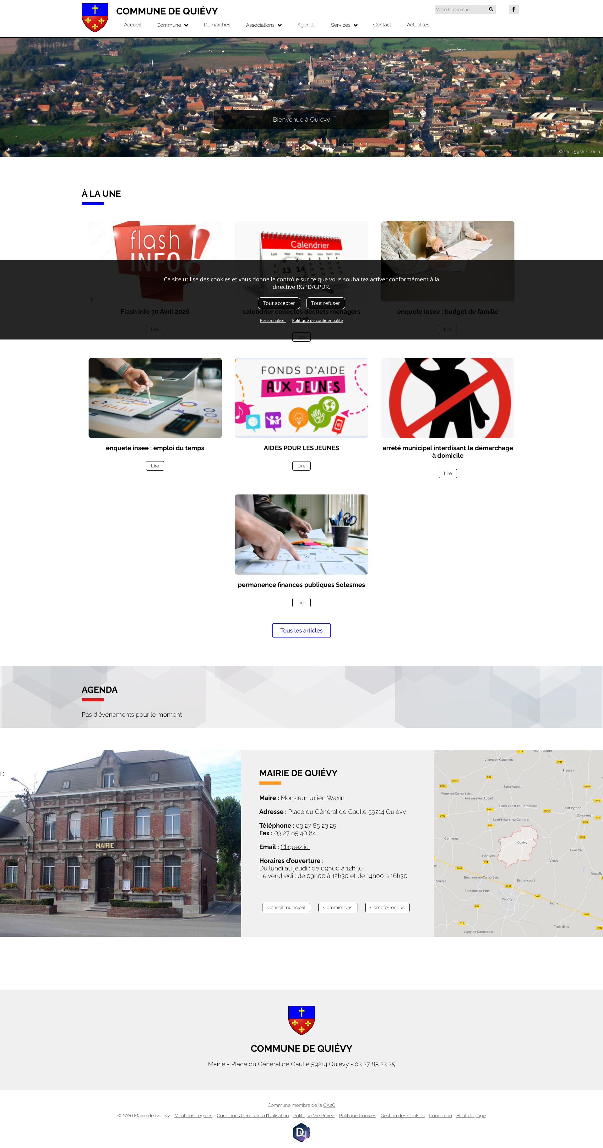 Aperçu du site