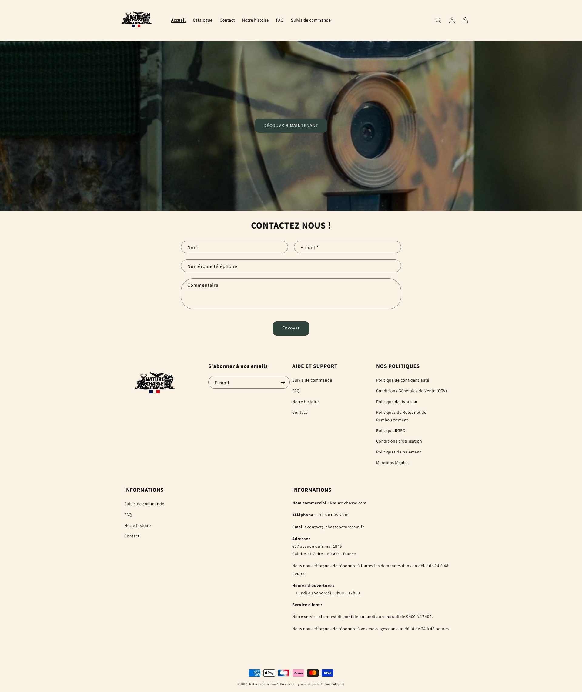 Aperçu du site