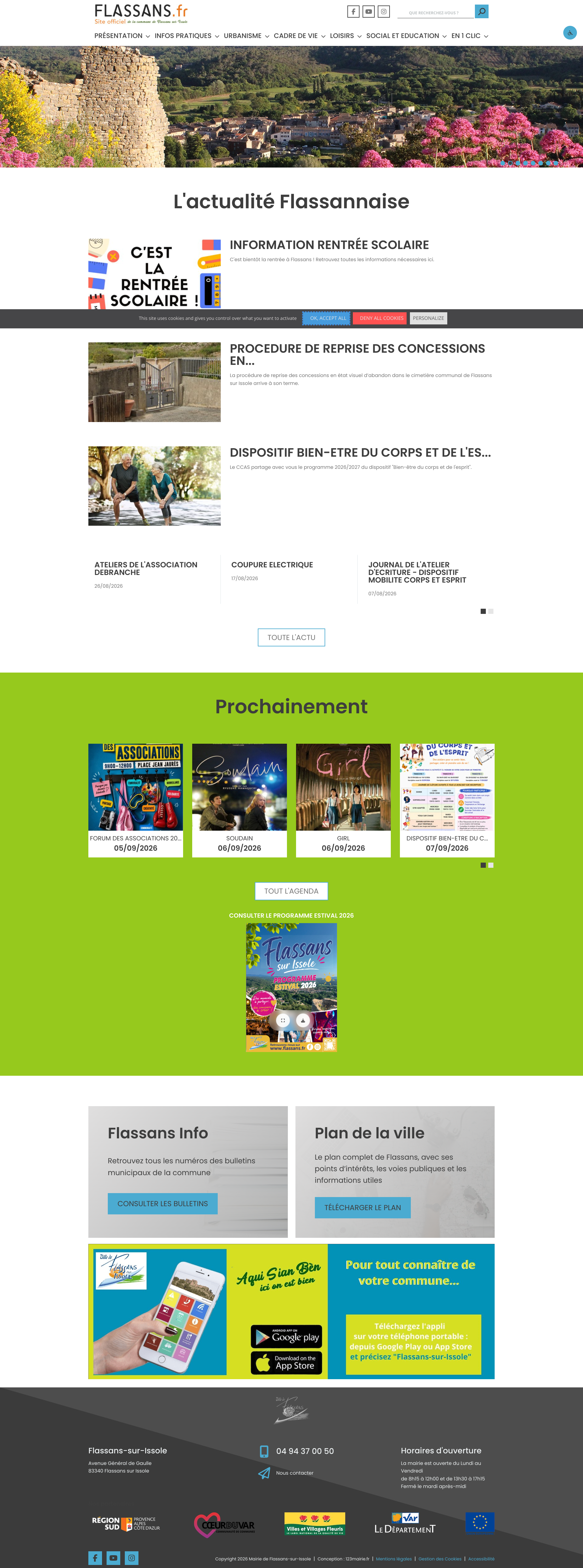 Aperçu du site