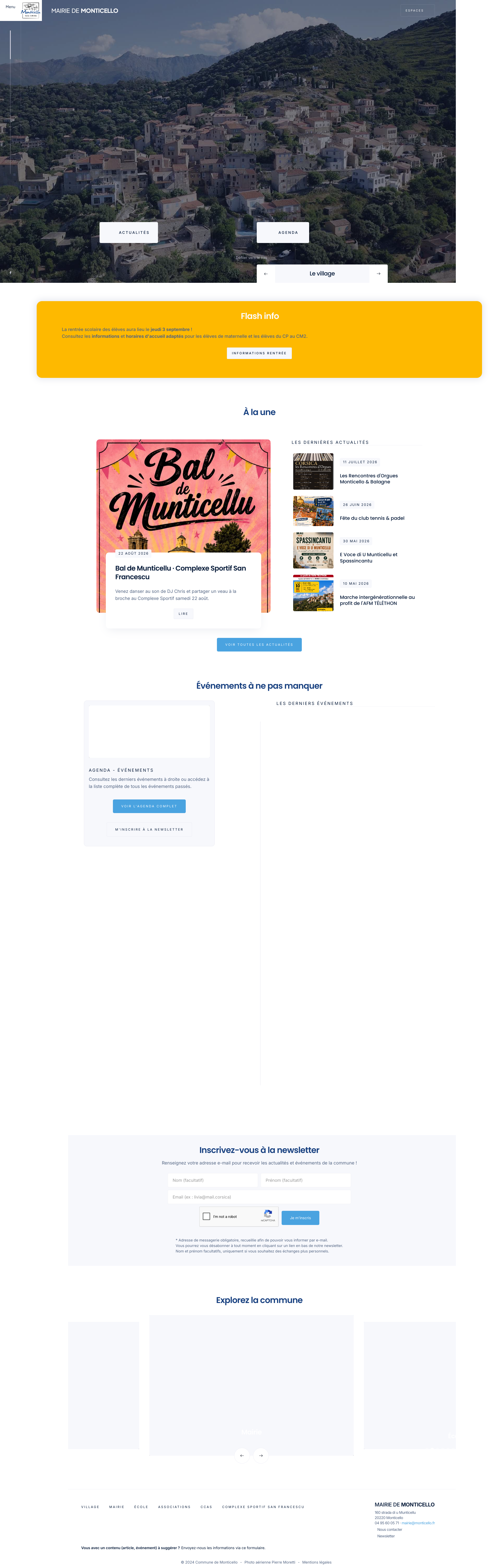 Aperçu du site