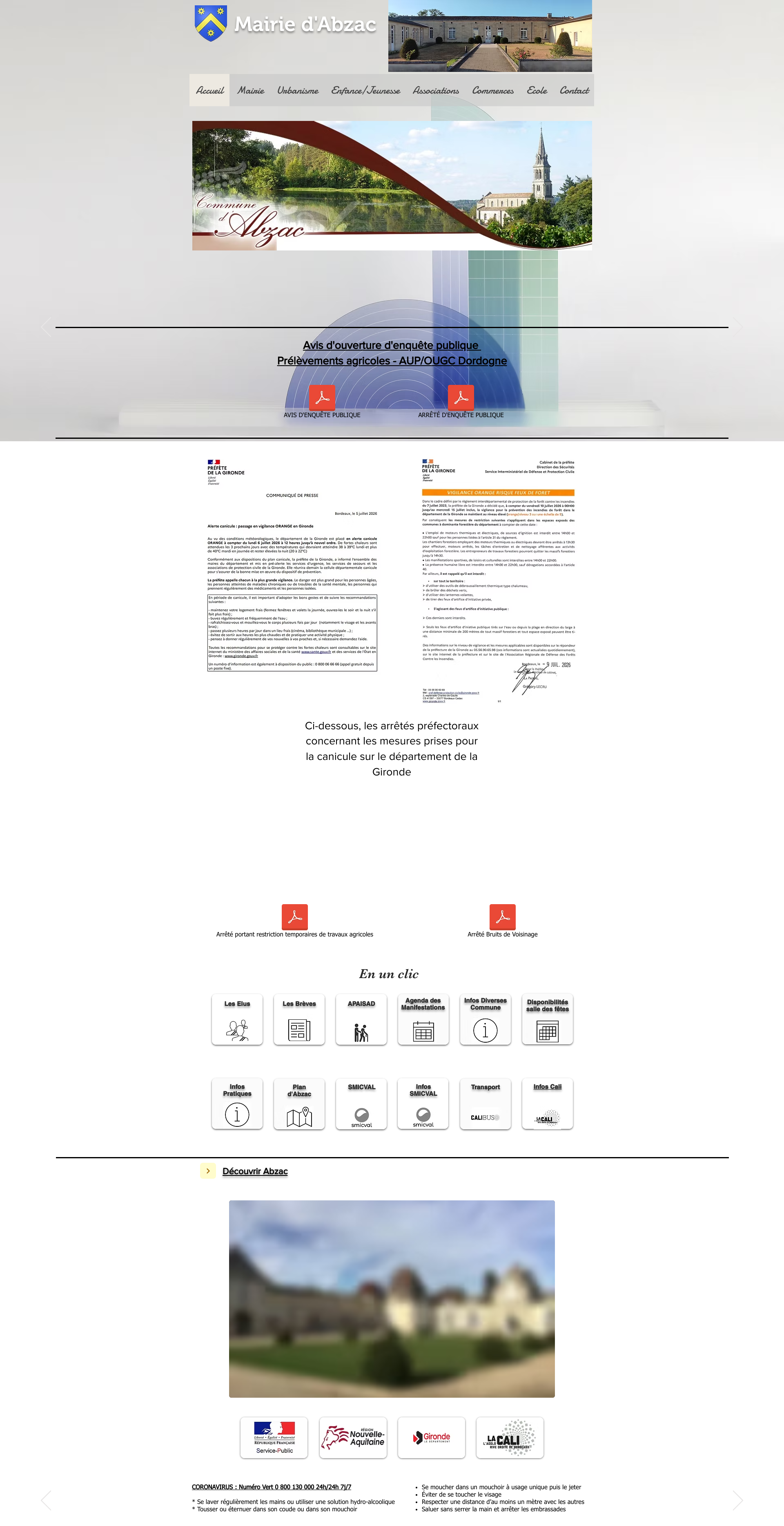 Aperçu du site