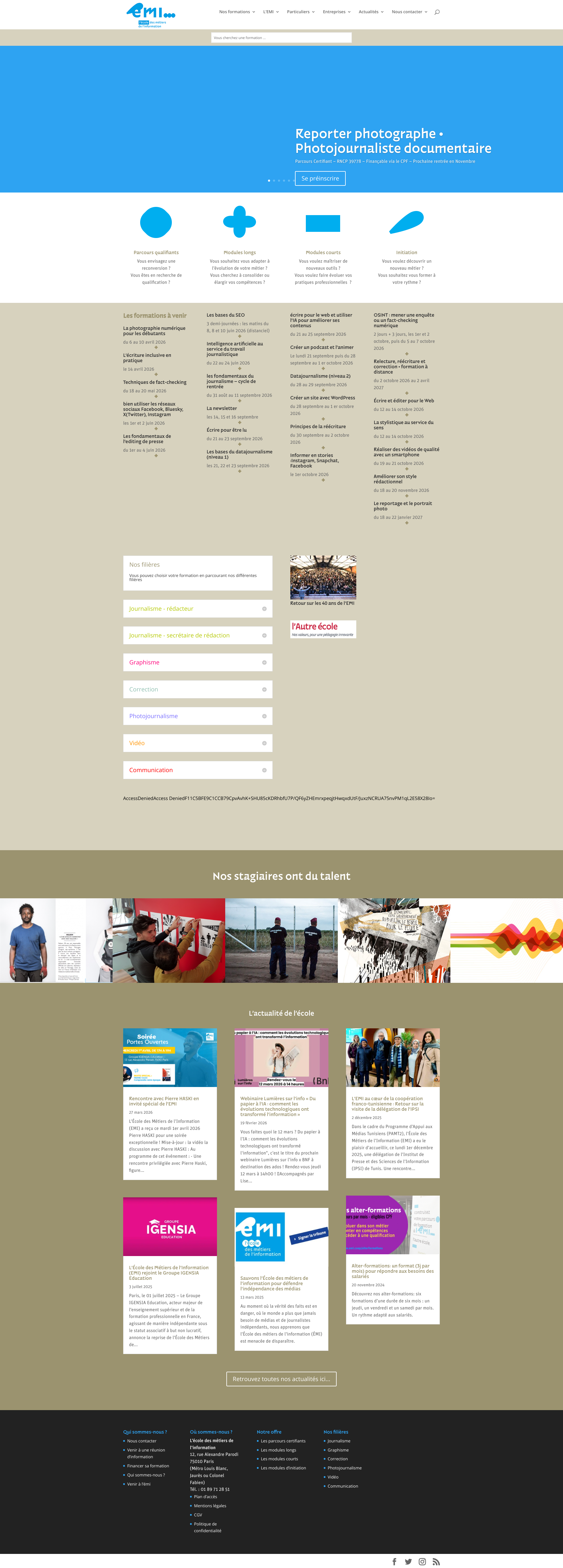 Aperçu du site