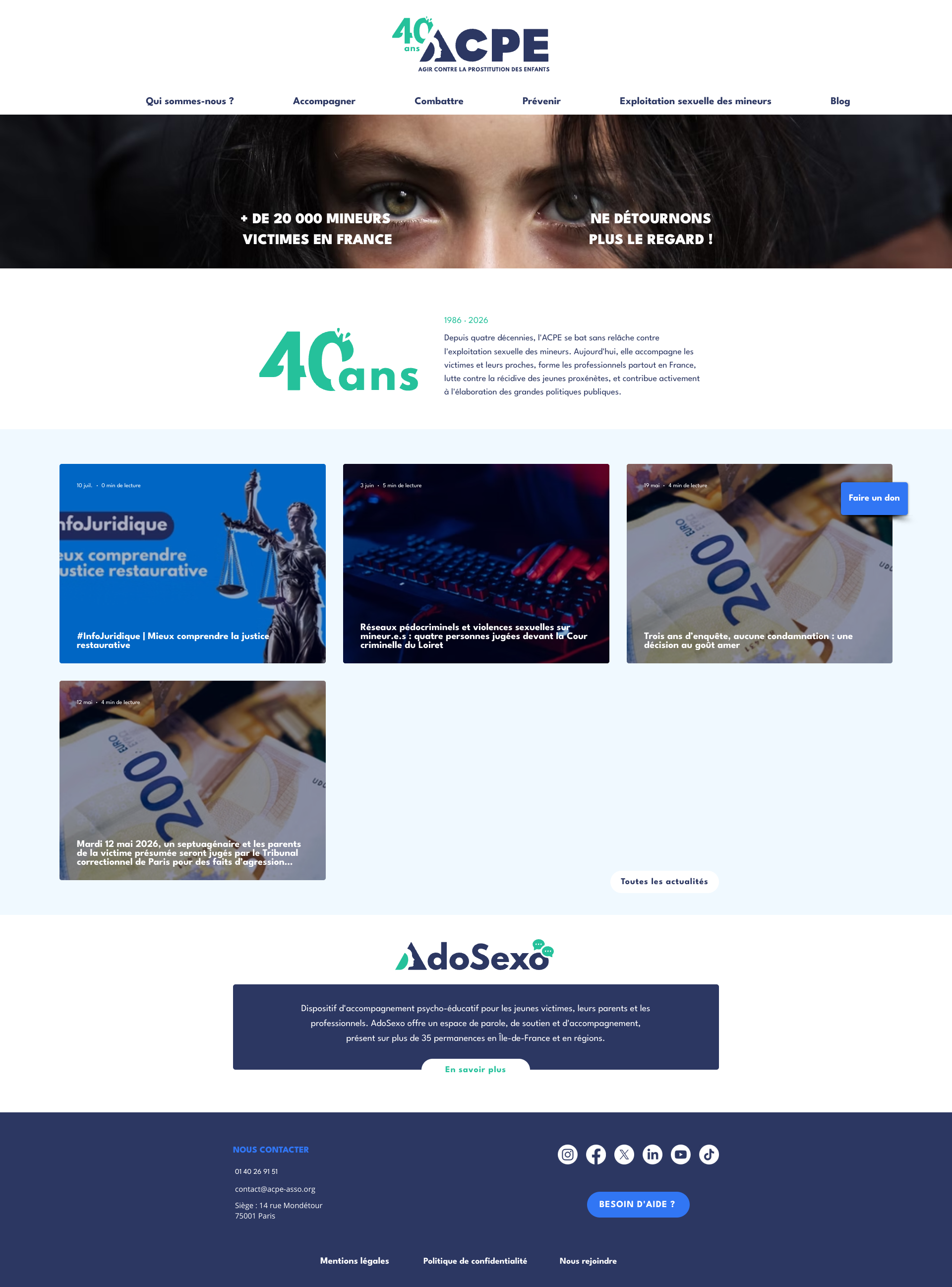 Aperçu du site