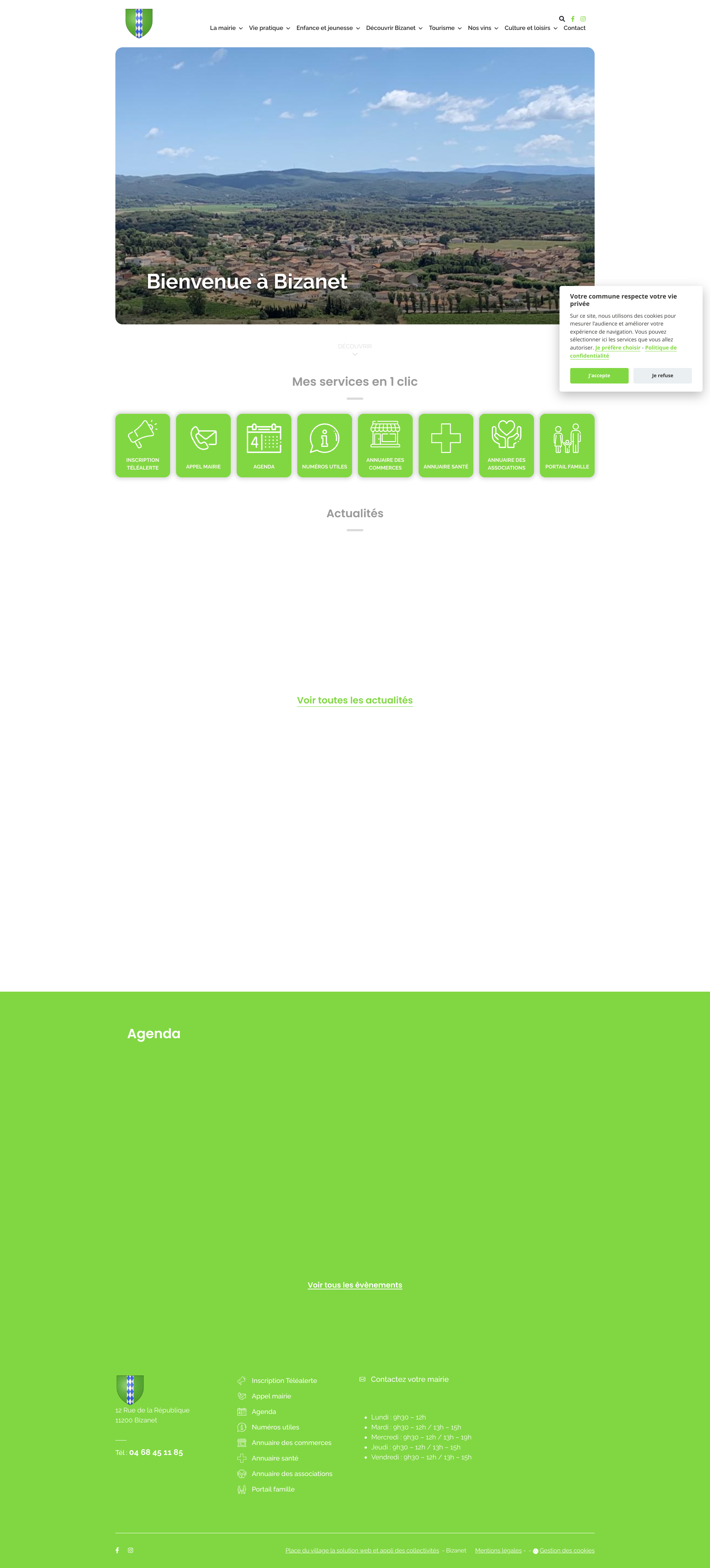 Aperçu du site