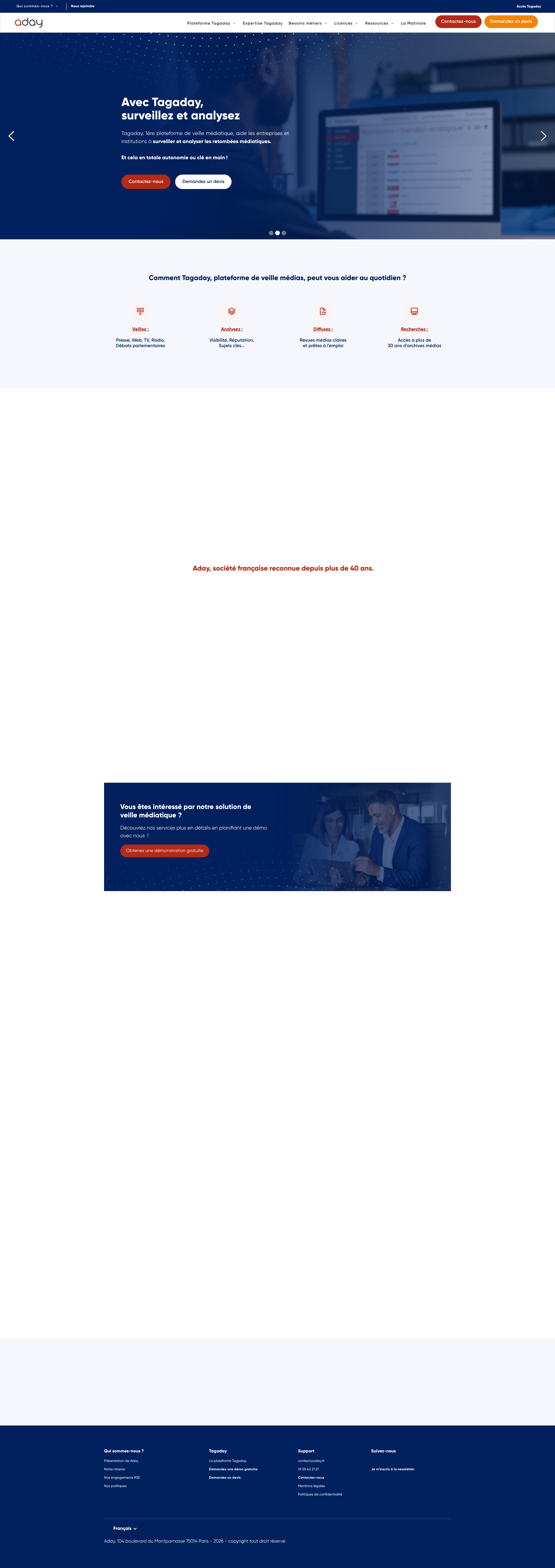 Aperçu du site